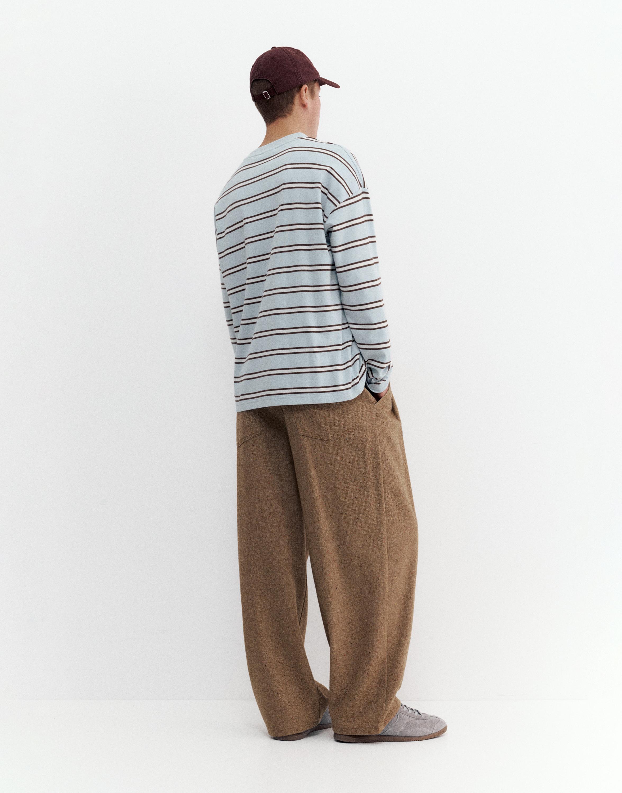 Uzun kollu çizgili t-shirt - Görsel 14
