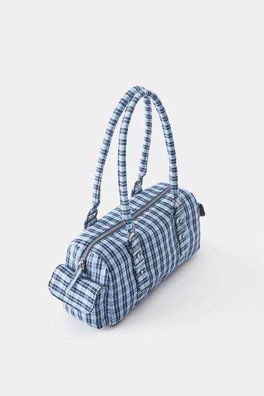 Check shoulder bag — Blue 3