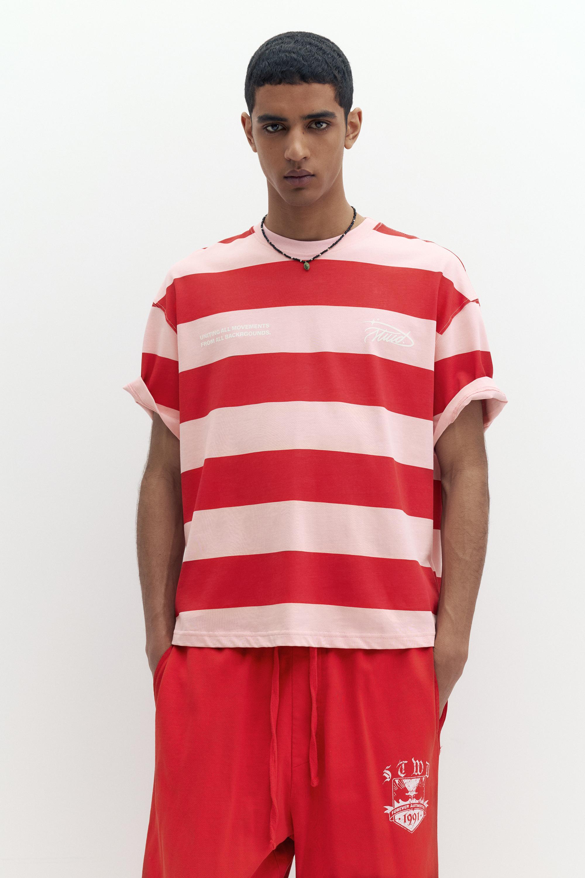 Kısa kollu çizgili tişört - Görsel 18