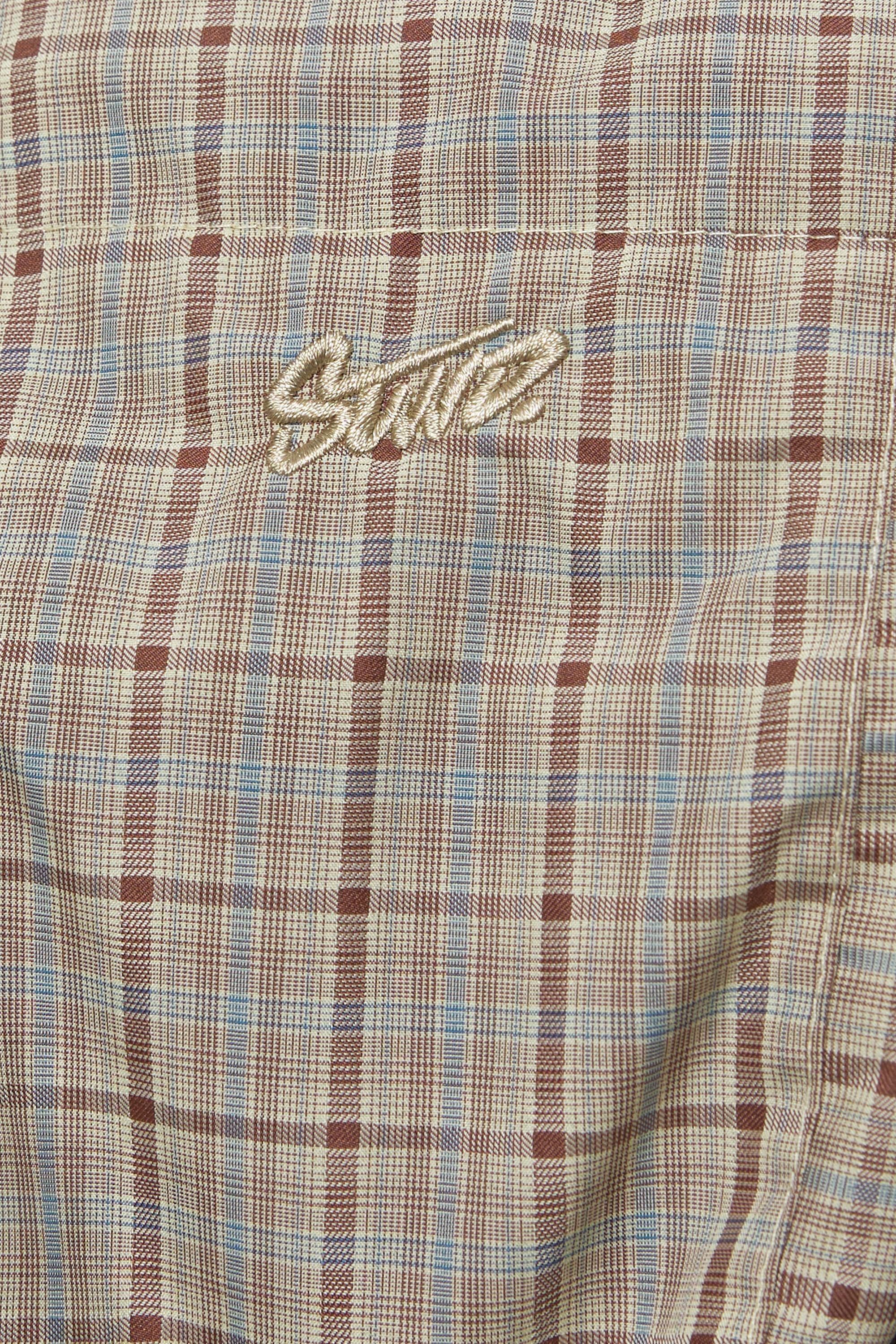 Kapüşonlu kareli hafif yağmurluk - Görsel 4