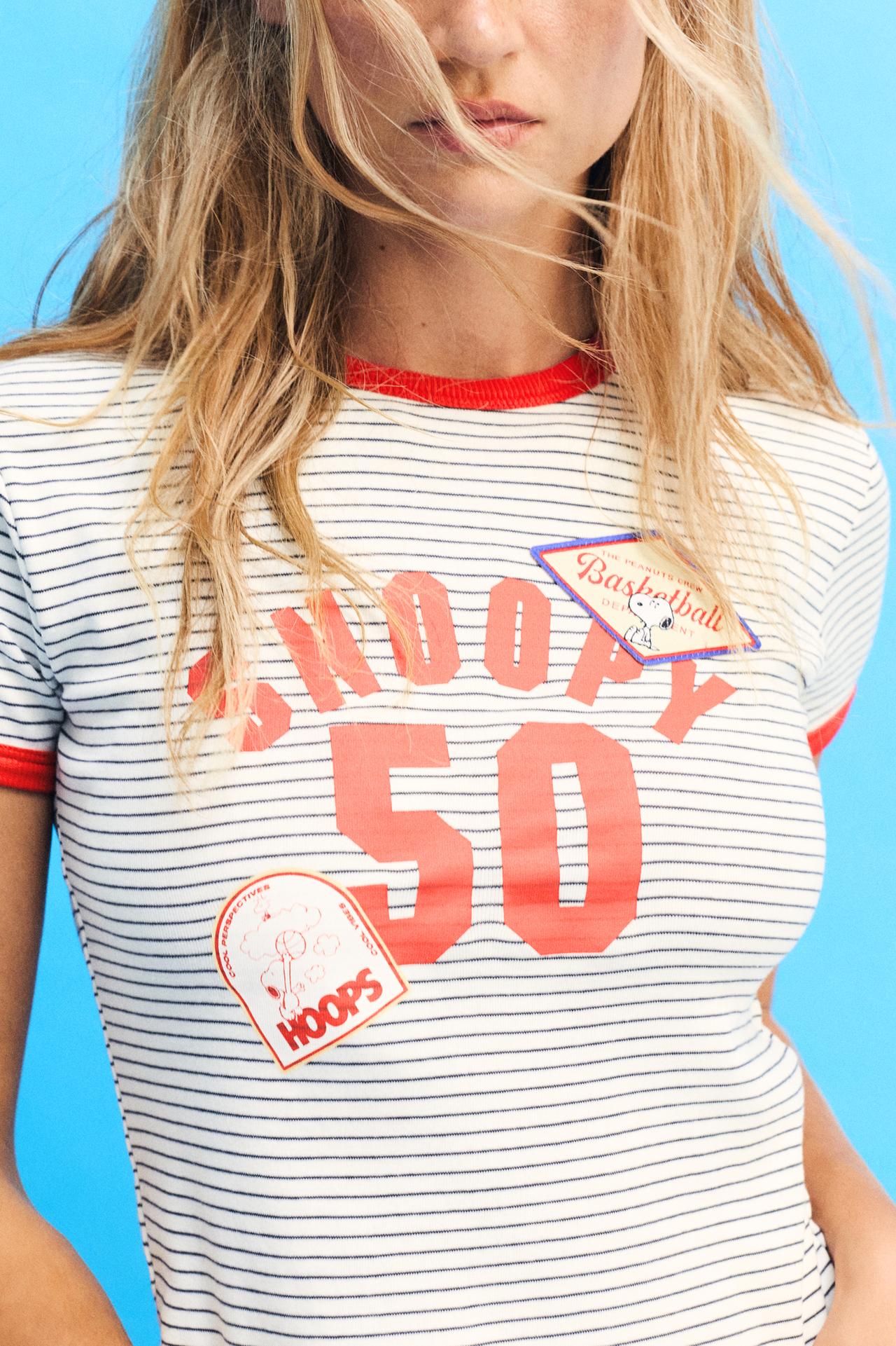 Snoopy striped T-shirt — Striped