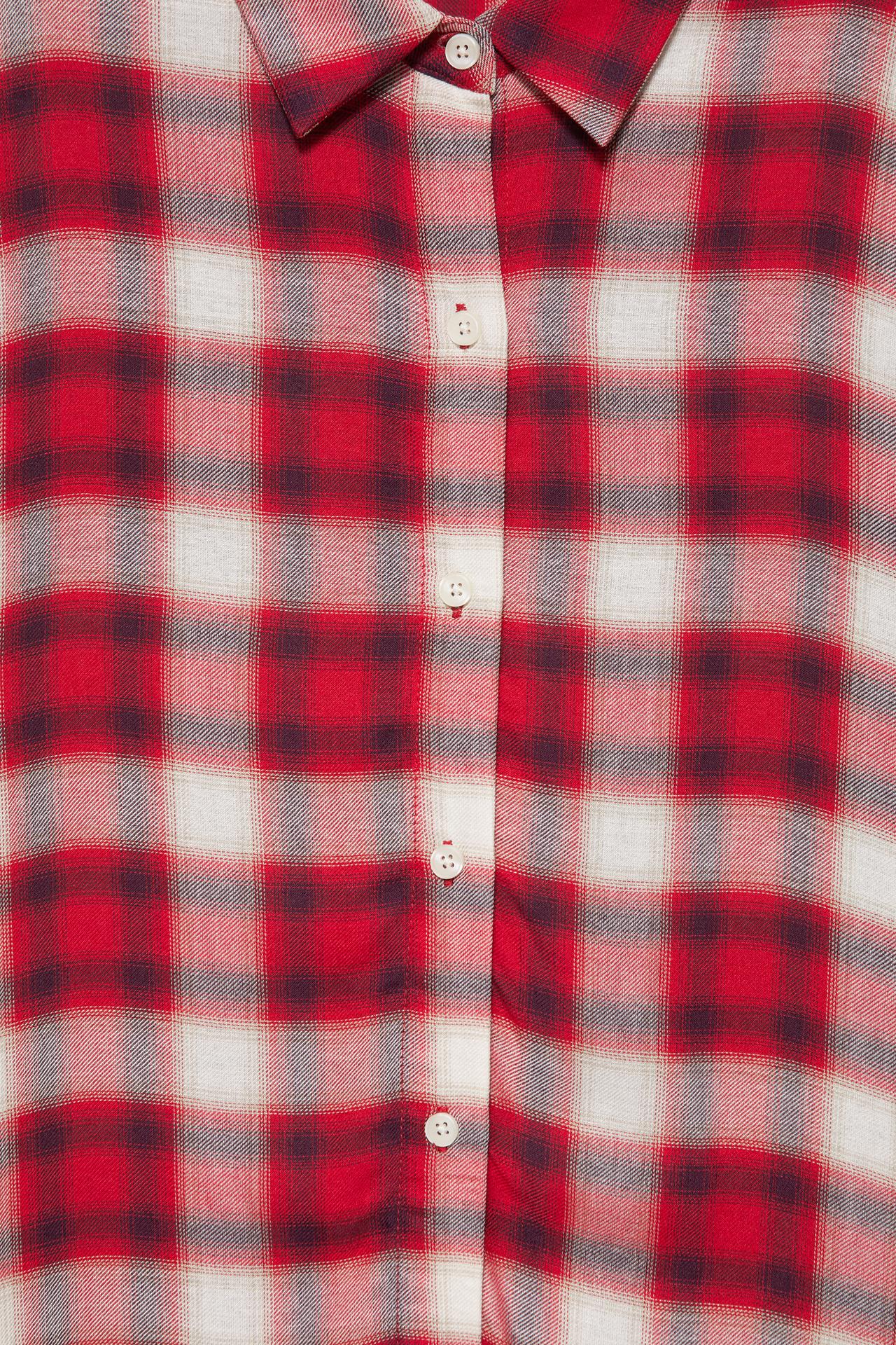Long sleeve check shirt — White/Red