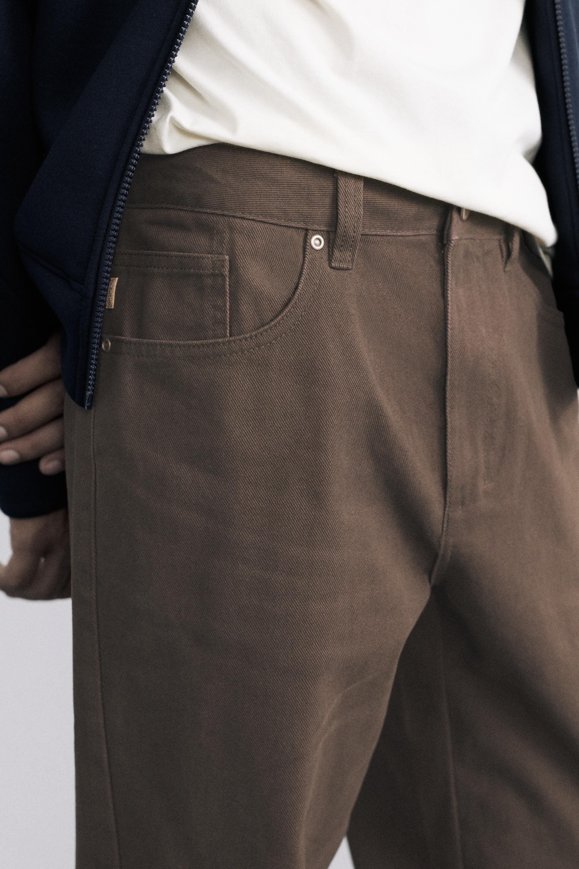 Straight-leg trousers — Brown