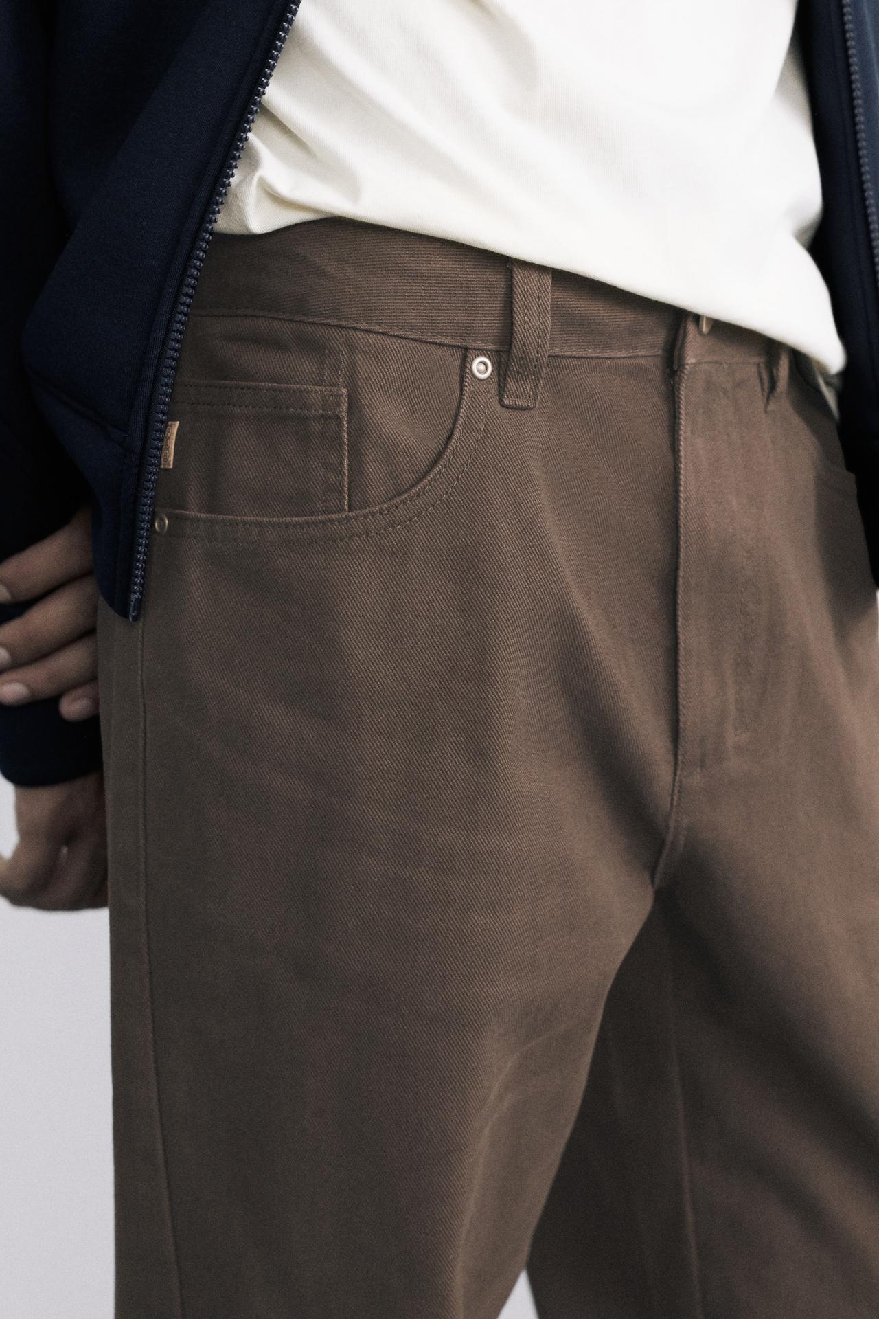 Straight-leg trousers — Brown