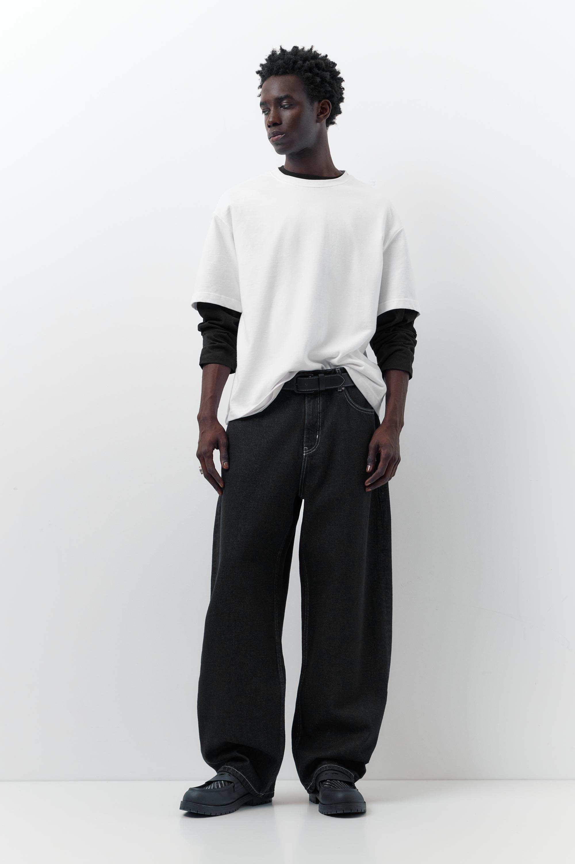 Baggy Jeans Puffärmel