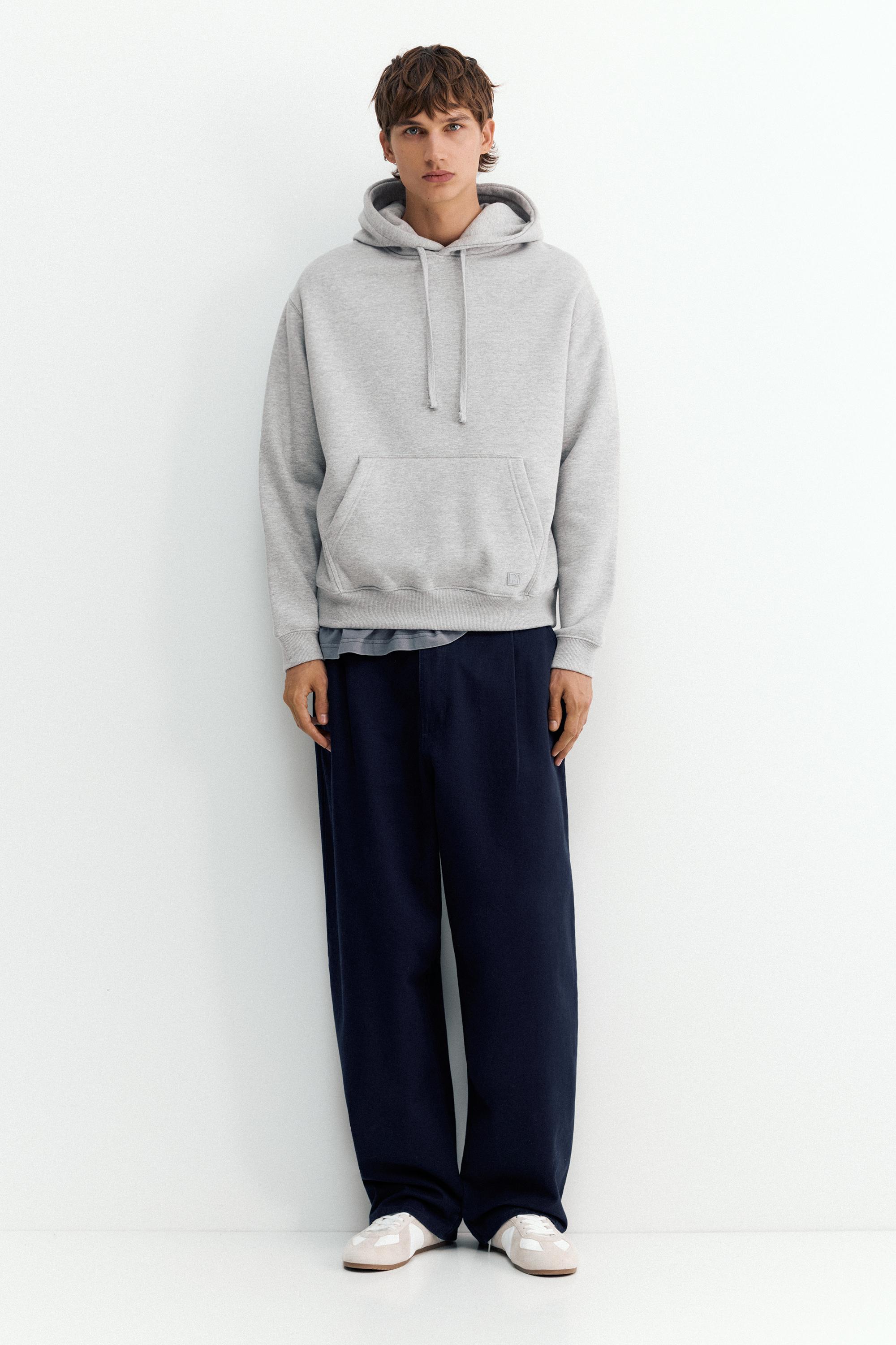 Basic hoodie — Grey marl
