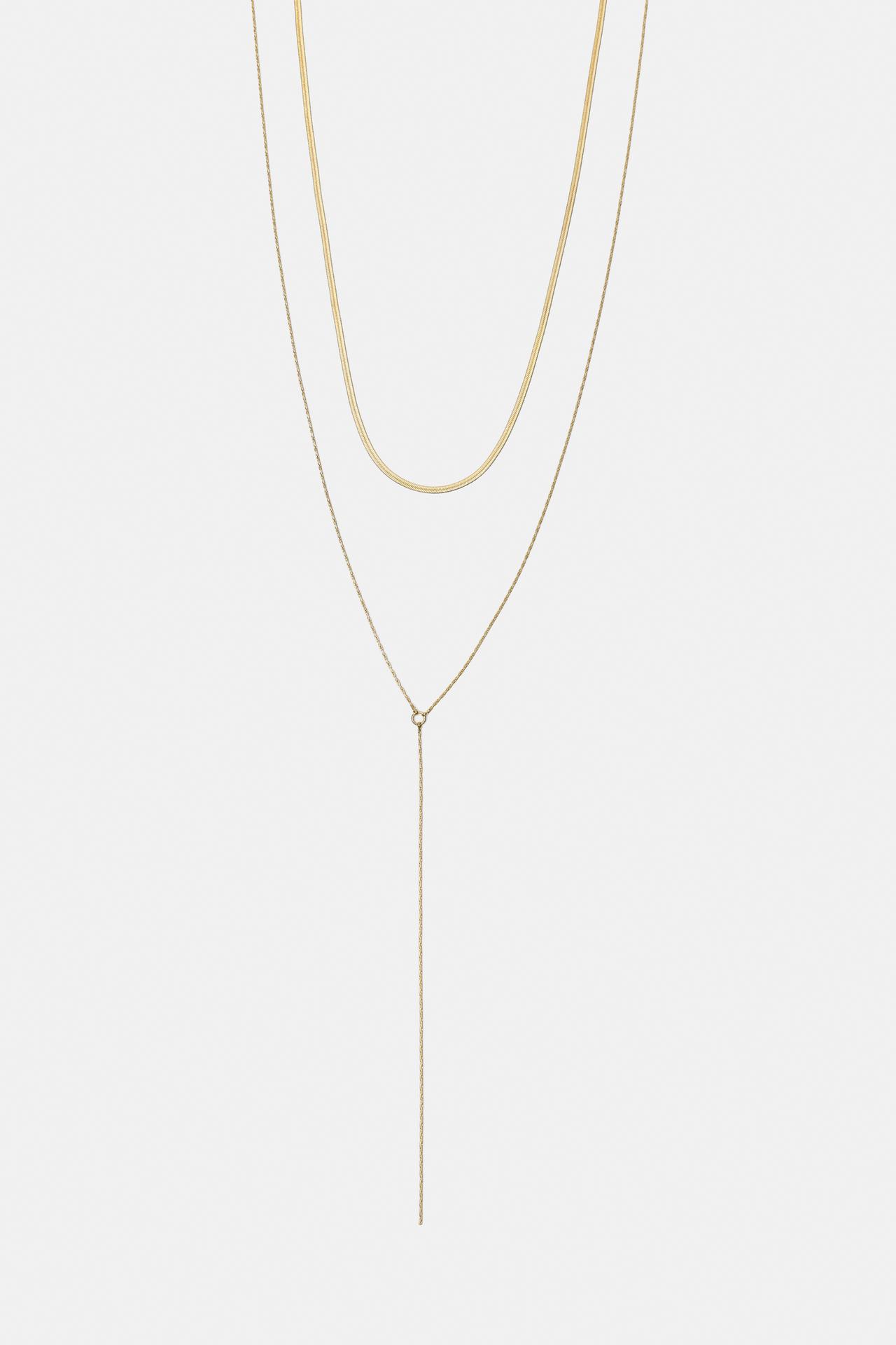 Pack of lariat necklaces — Gold