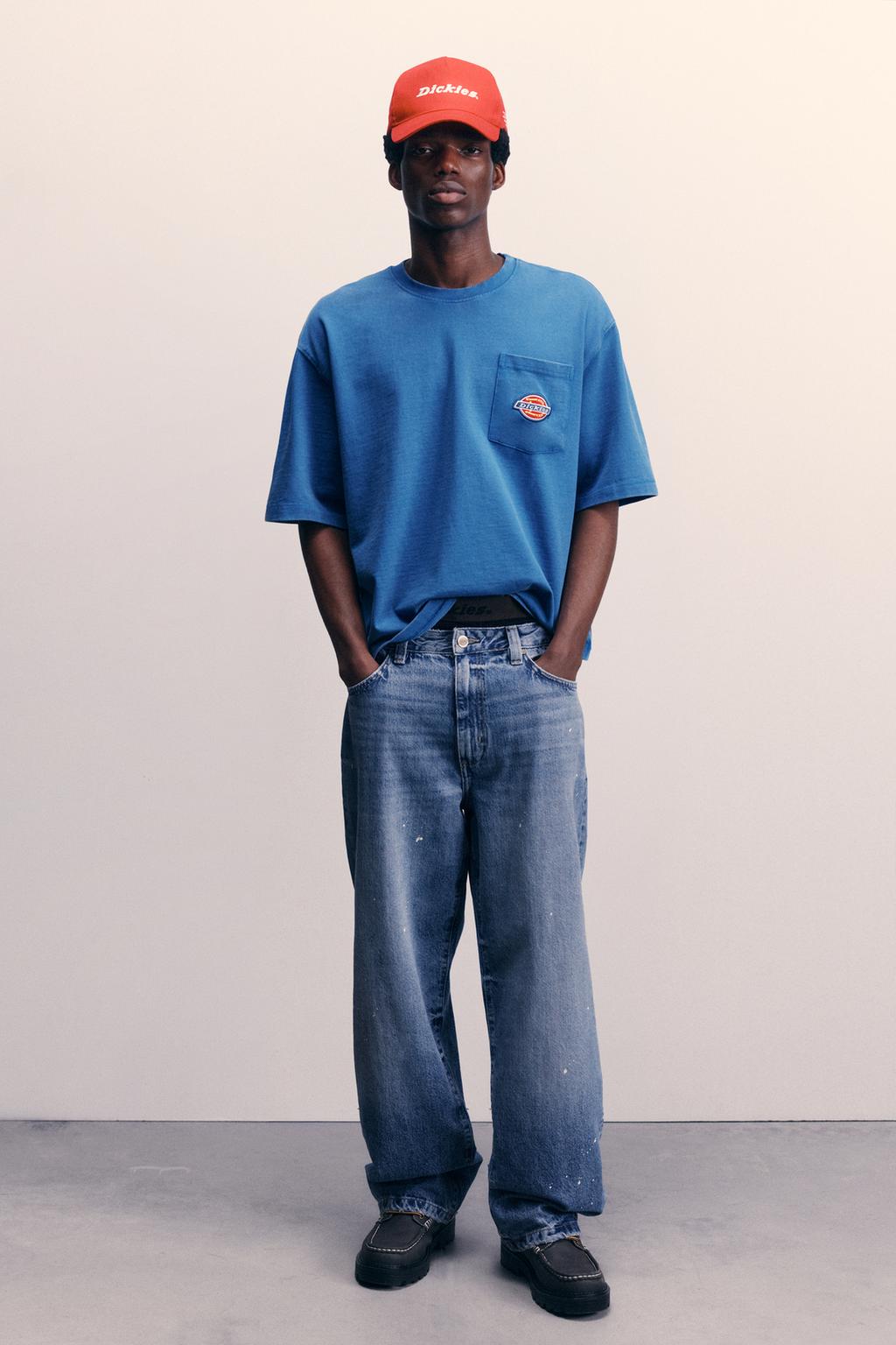 Blue boxy Dickies T-shirt
