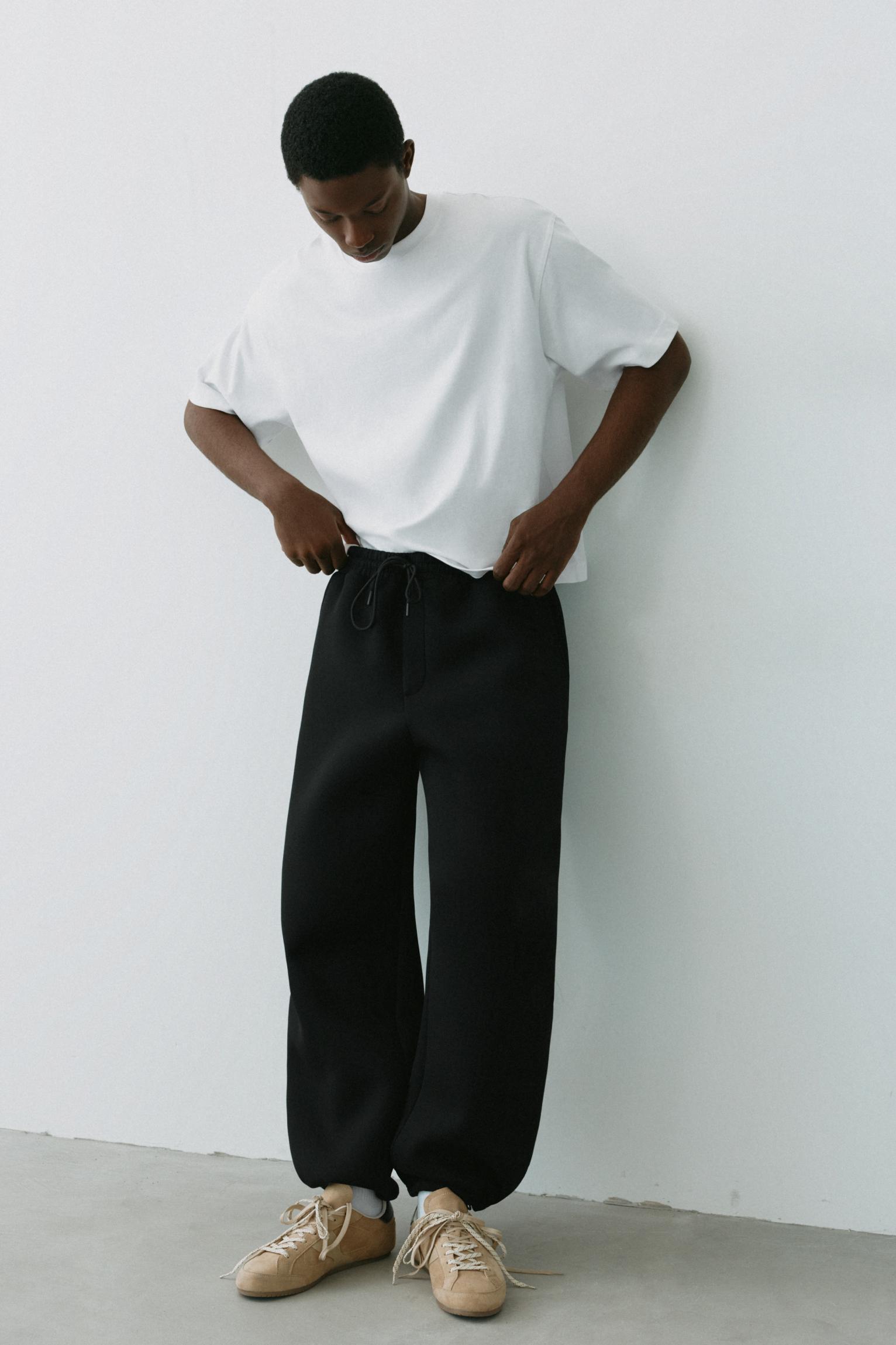 Pantaloni Baggy Effetto Neoprene