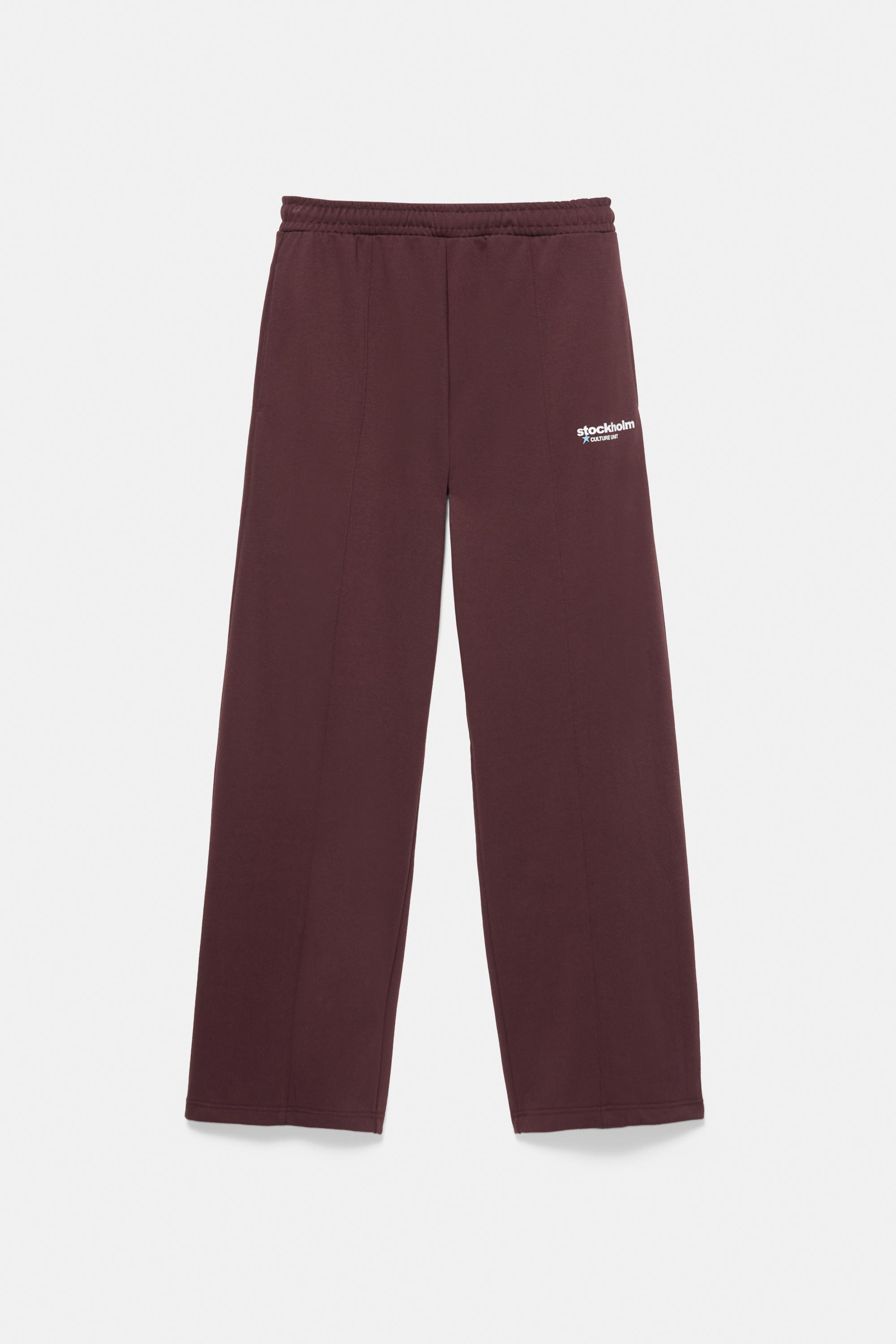 Graphic joggers — Maroon
