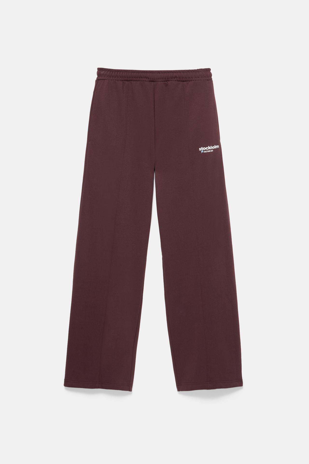 Graphic joggers — Maroon