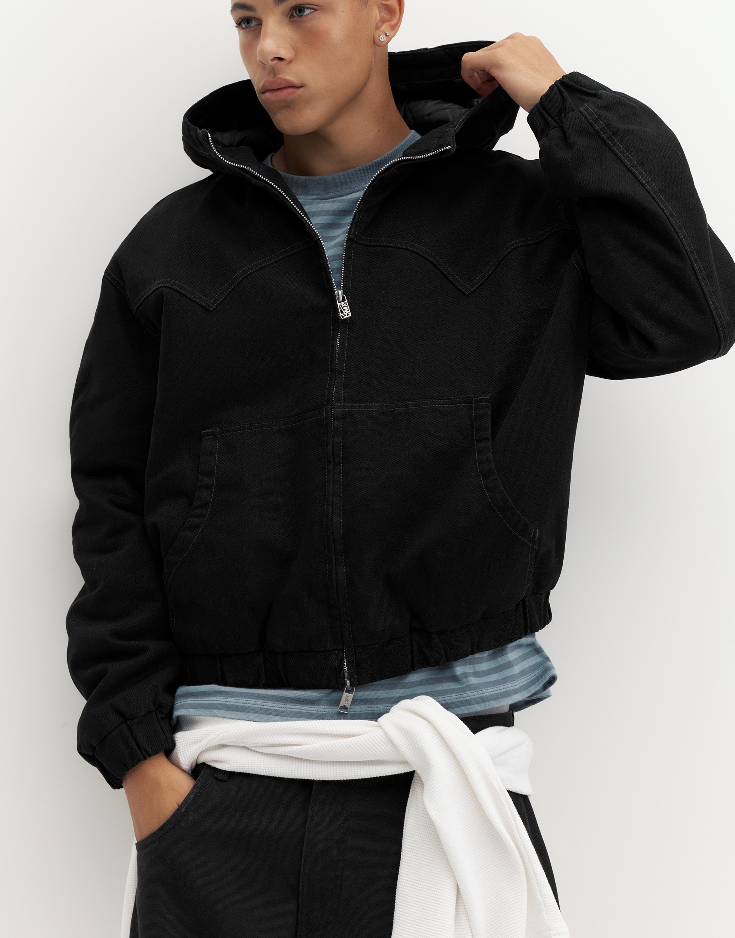 Pull&Bear Kapüşonlu bomber ceket görsel 7