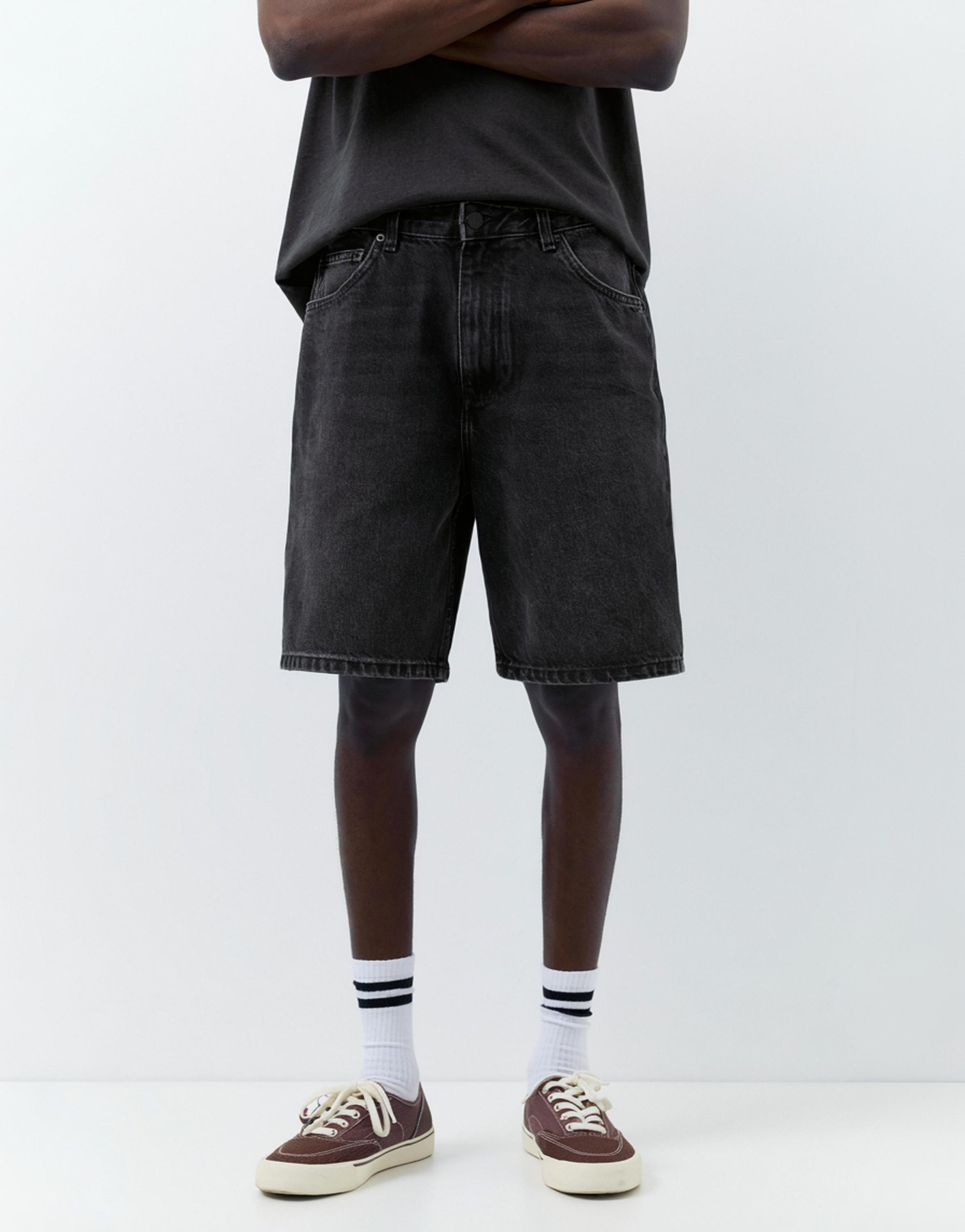 Baggy denim bermuda - Görsel 134