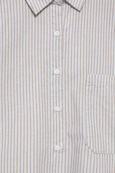 Embroidered striped shirt — Pastel blue 8