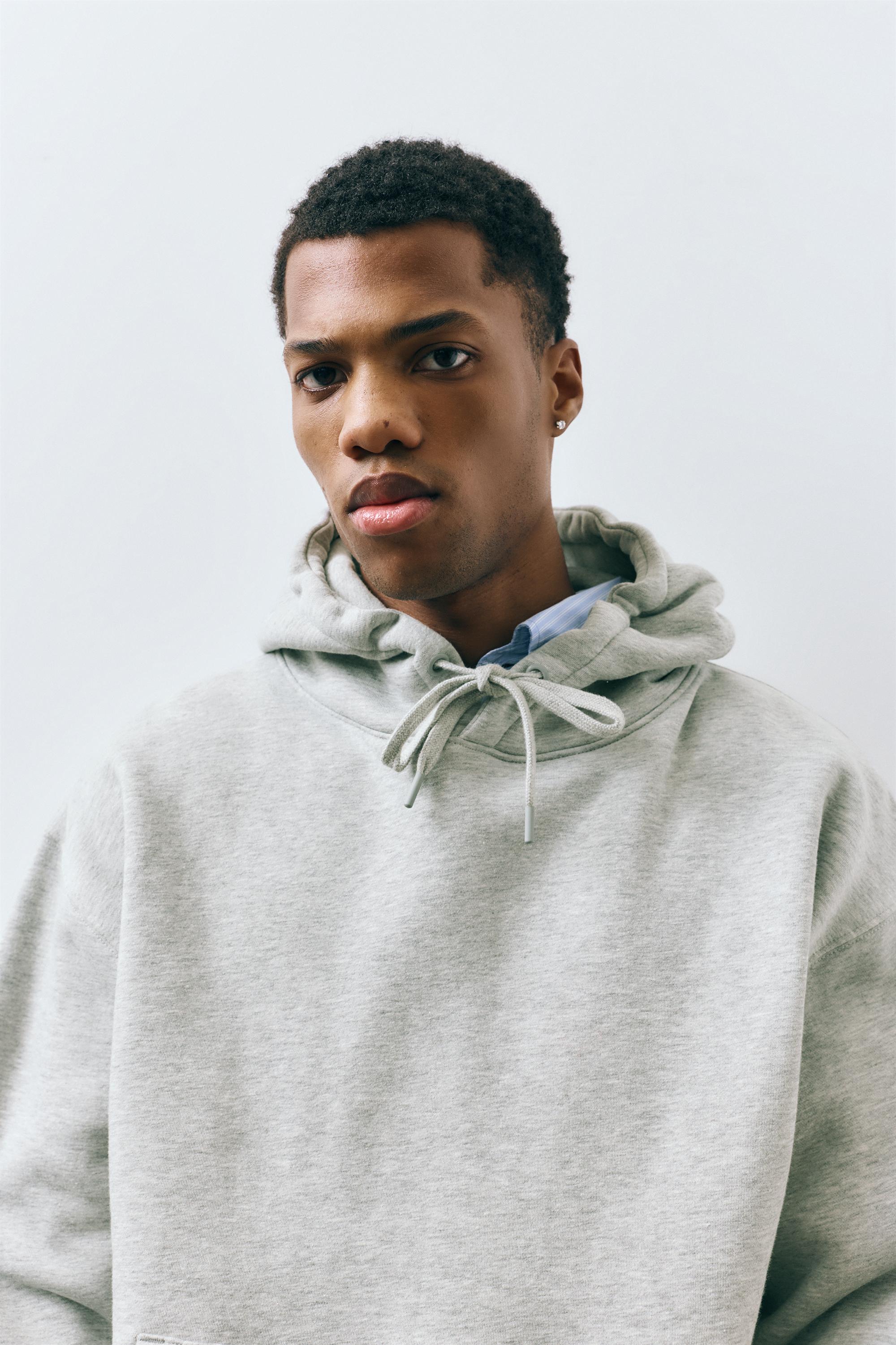 Basic kapüşonlu sweatshirt - Görsel 65