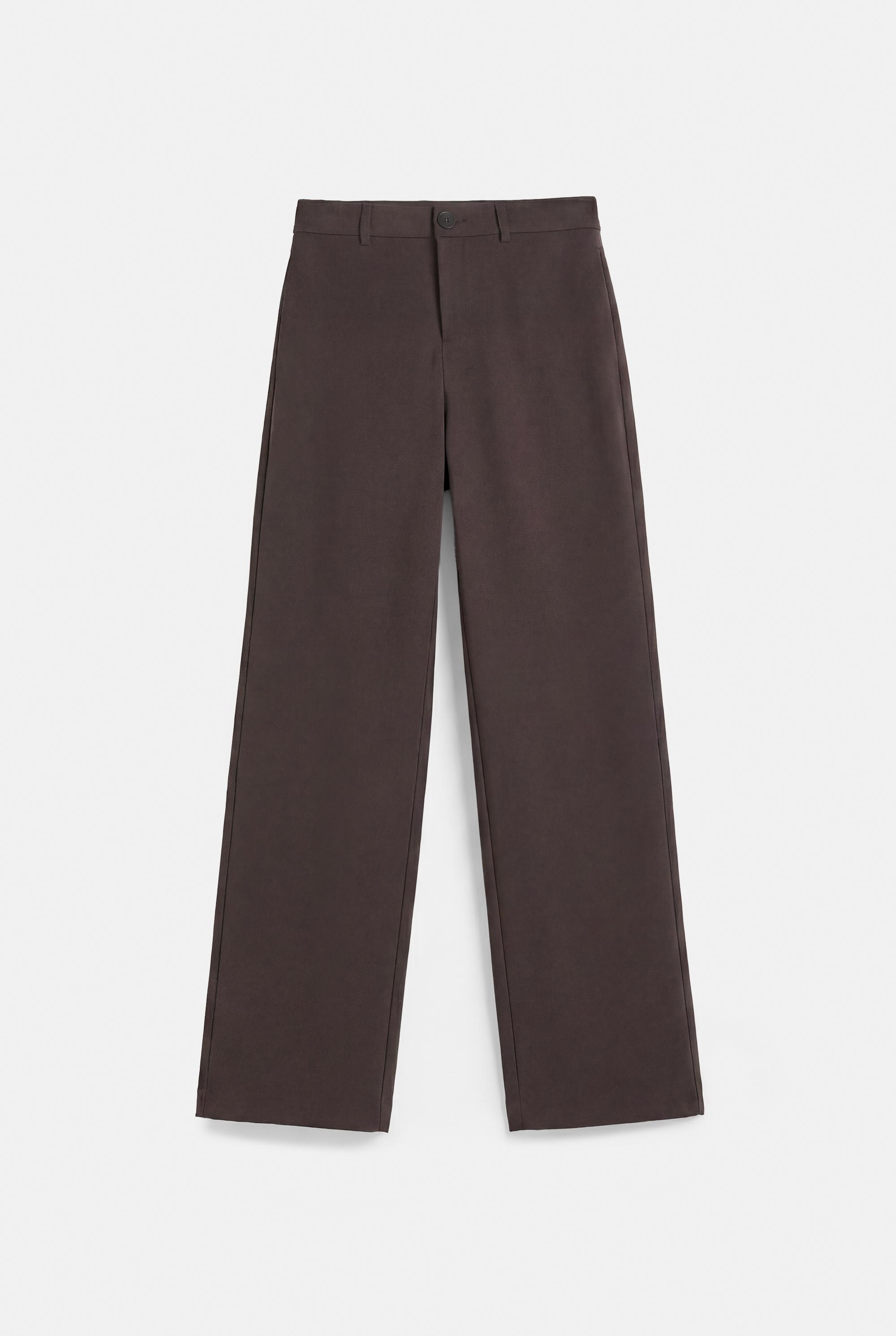 Straight-leg smart trousers — Brown