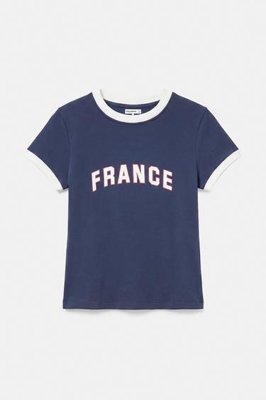 Slim fit France graphic T-shirt — Navy 2