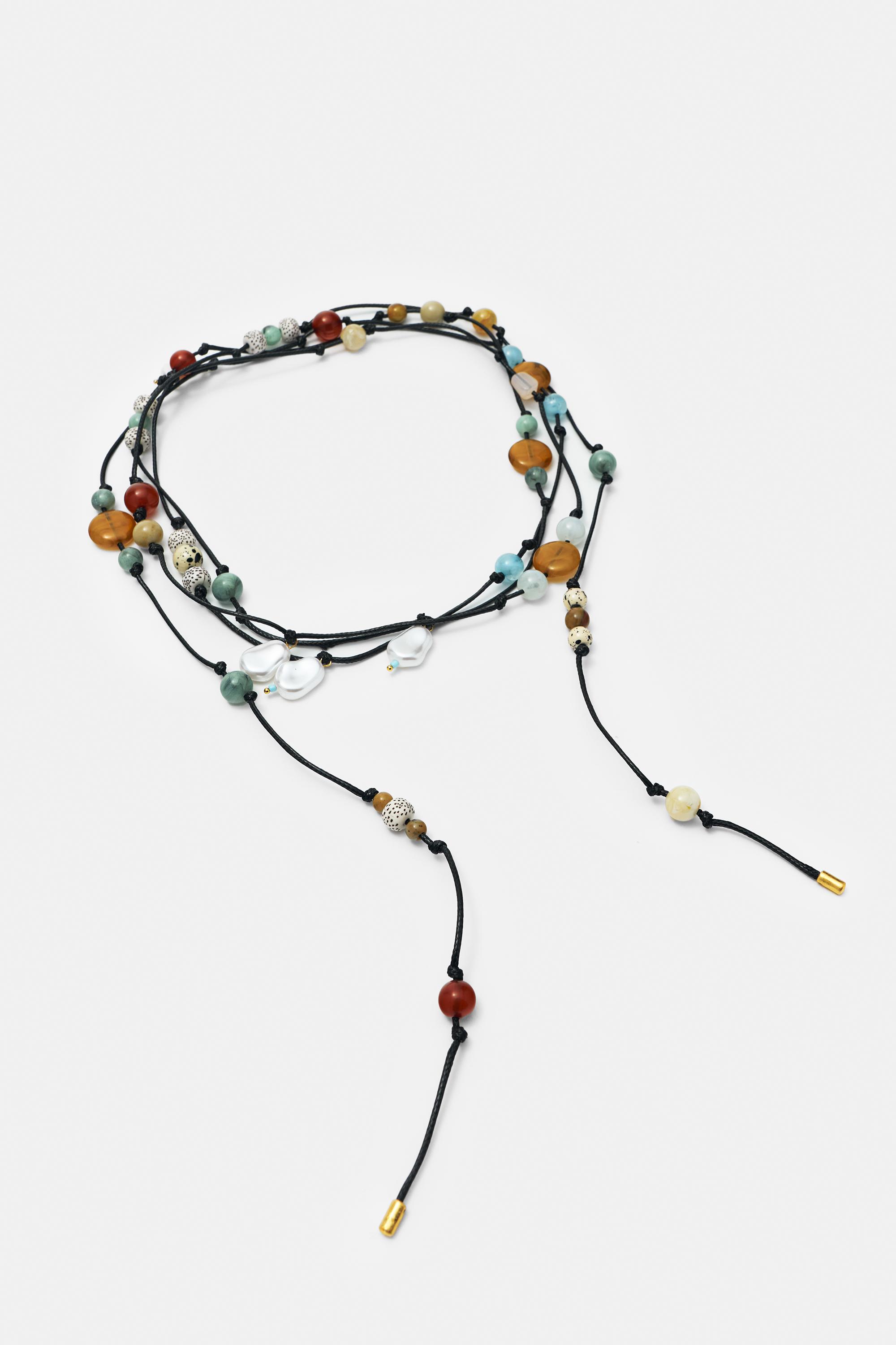 Uzun taşlı kolye - Görsel 4