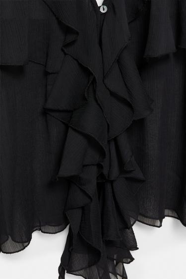 Halter top with ruffles — Black 8
