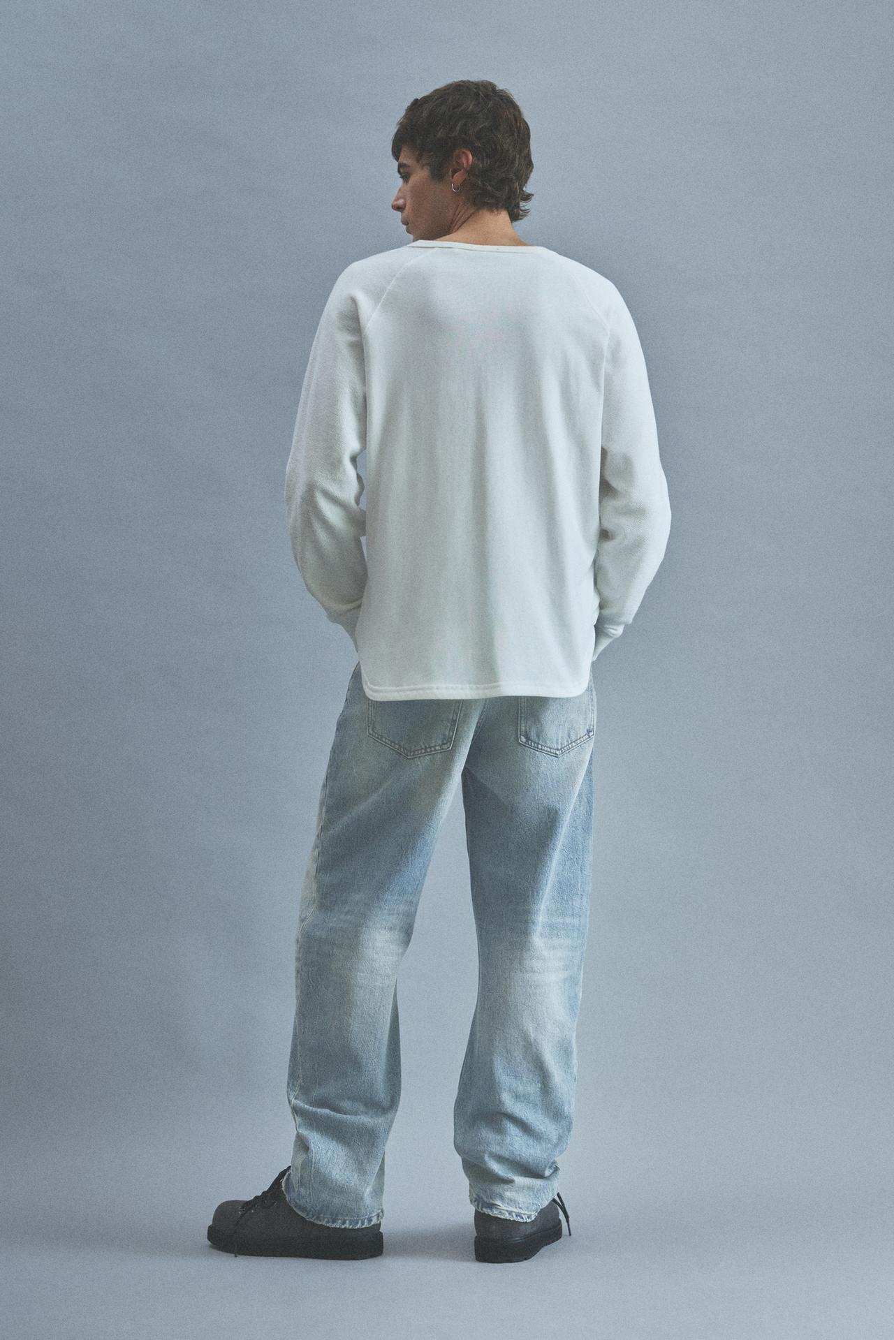 Low-rise baggy jeans — Medium blue