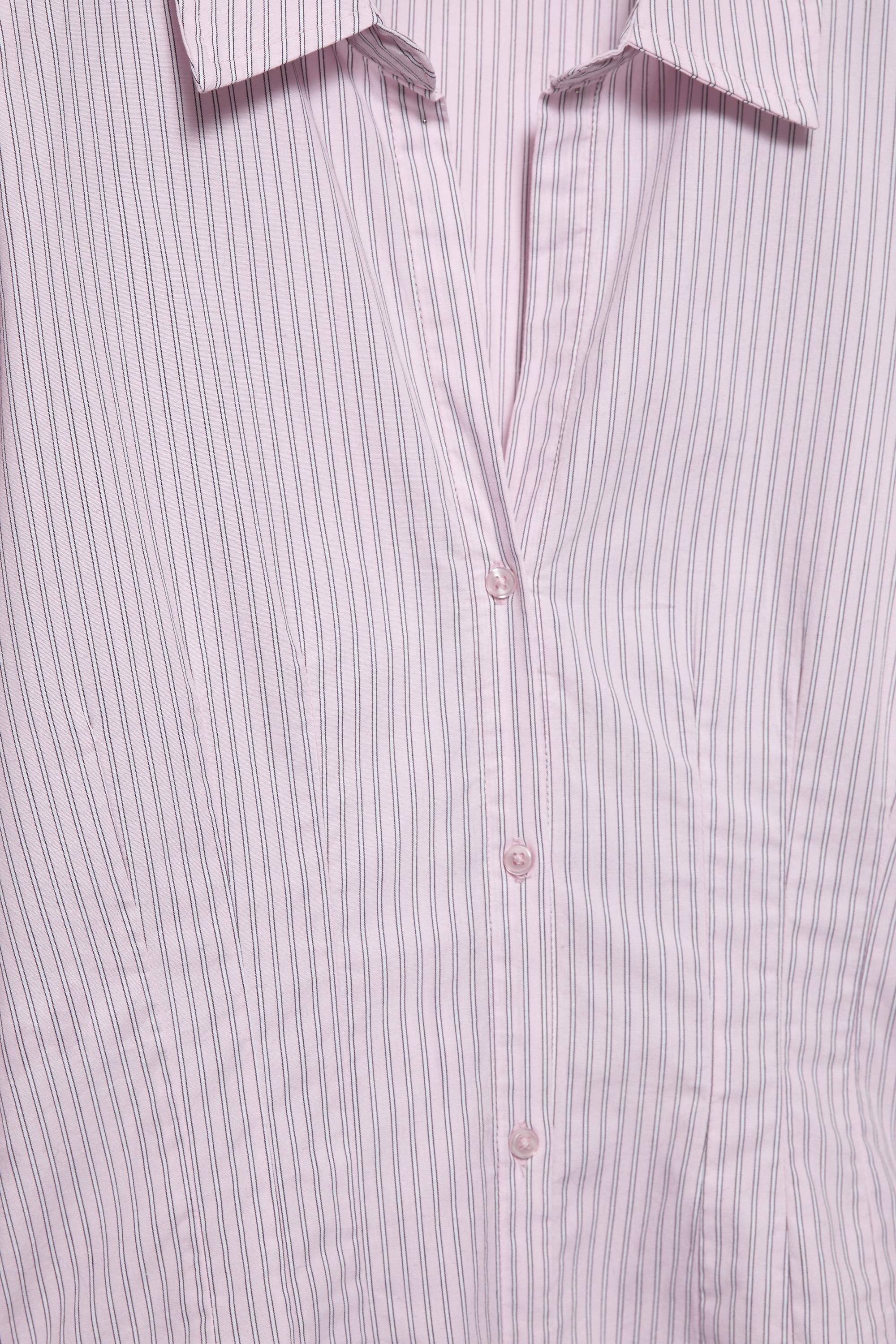 Poplin yırtmaçlı dar kesim gömlek - Görsel 133