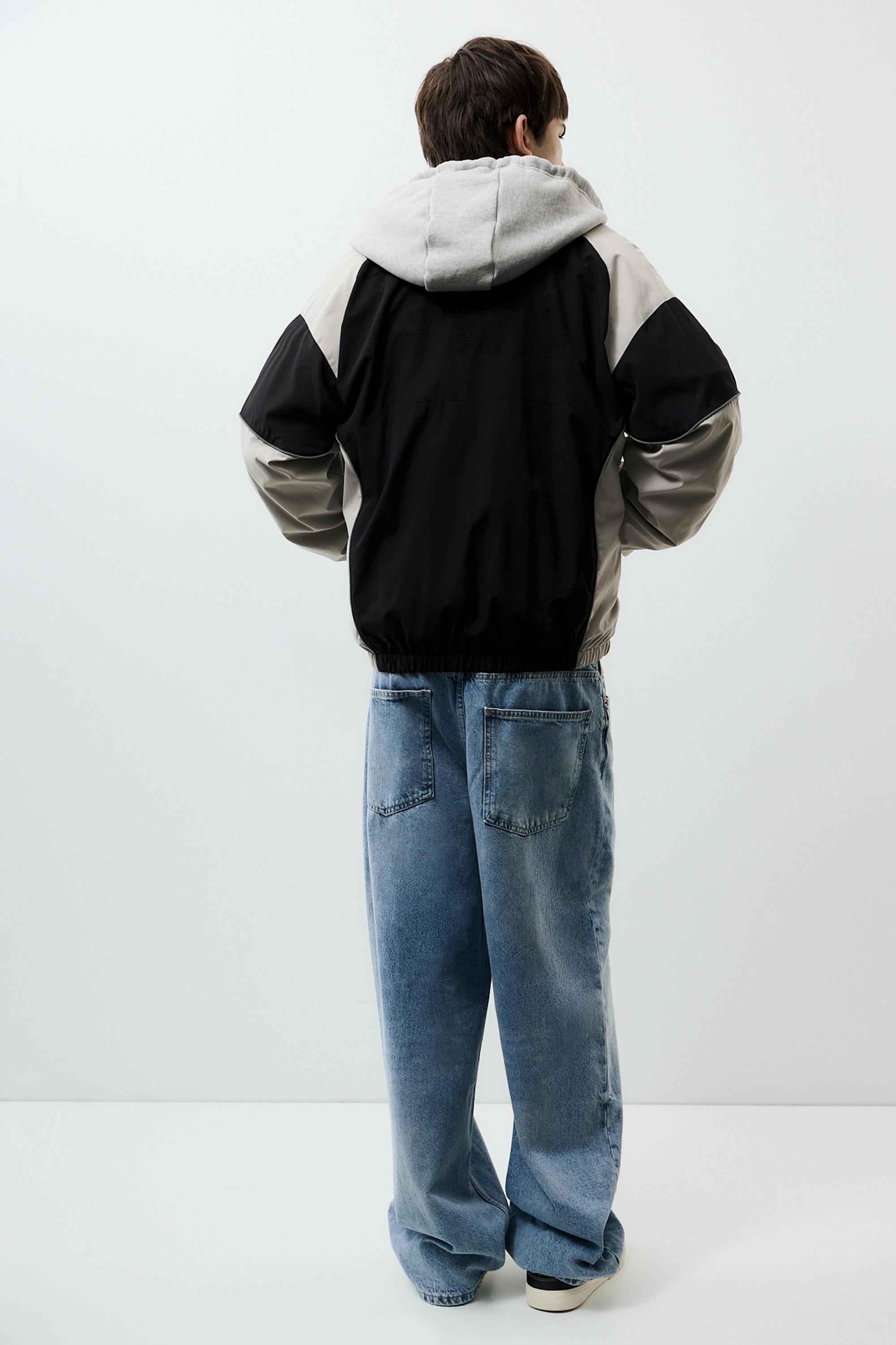 Pull&Bear STWD kontrast panelli eşofman ceketi görsel 3