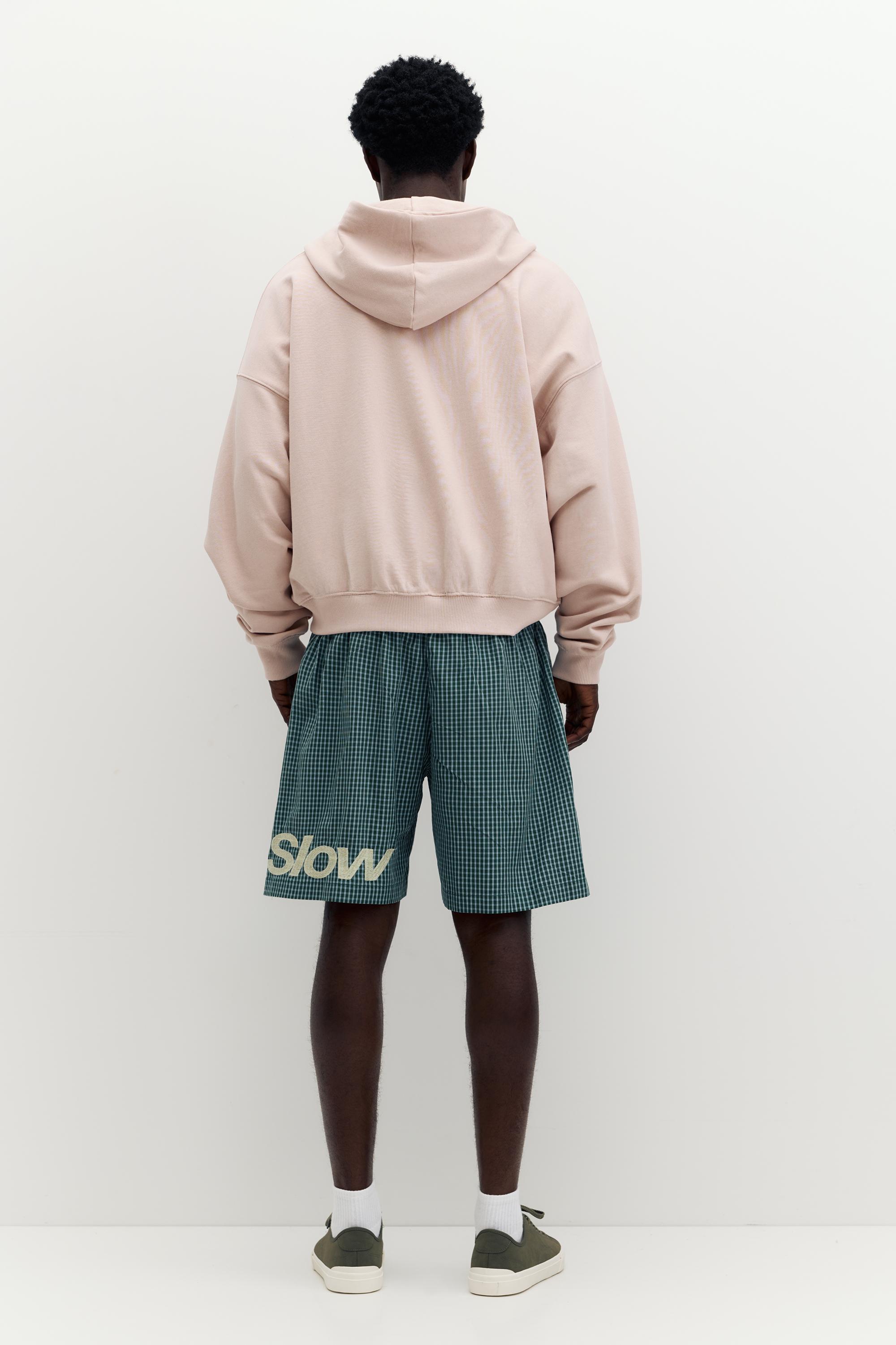 Checked graphic Bermuda shorts — Moss