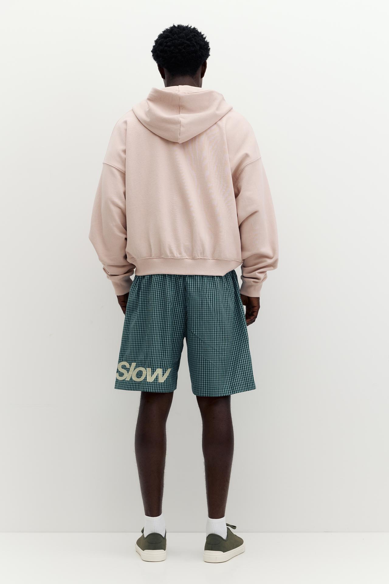 Checked graphic Bermuda shorts — Moss