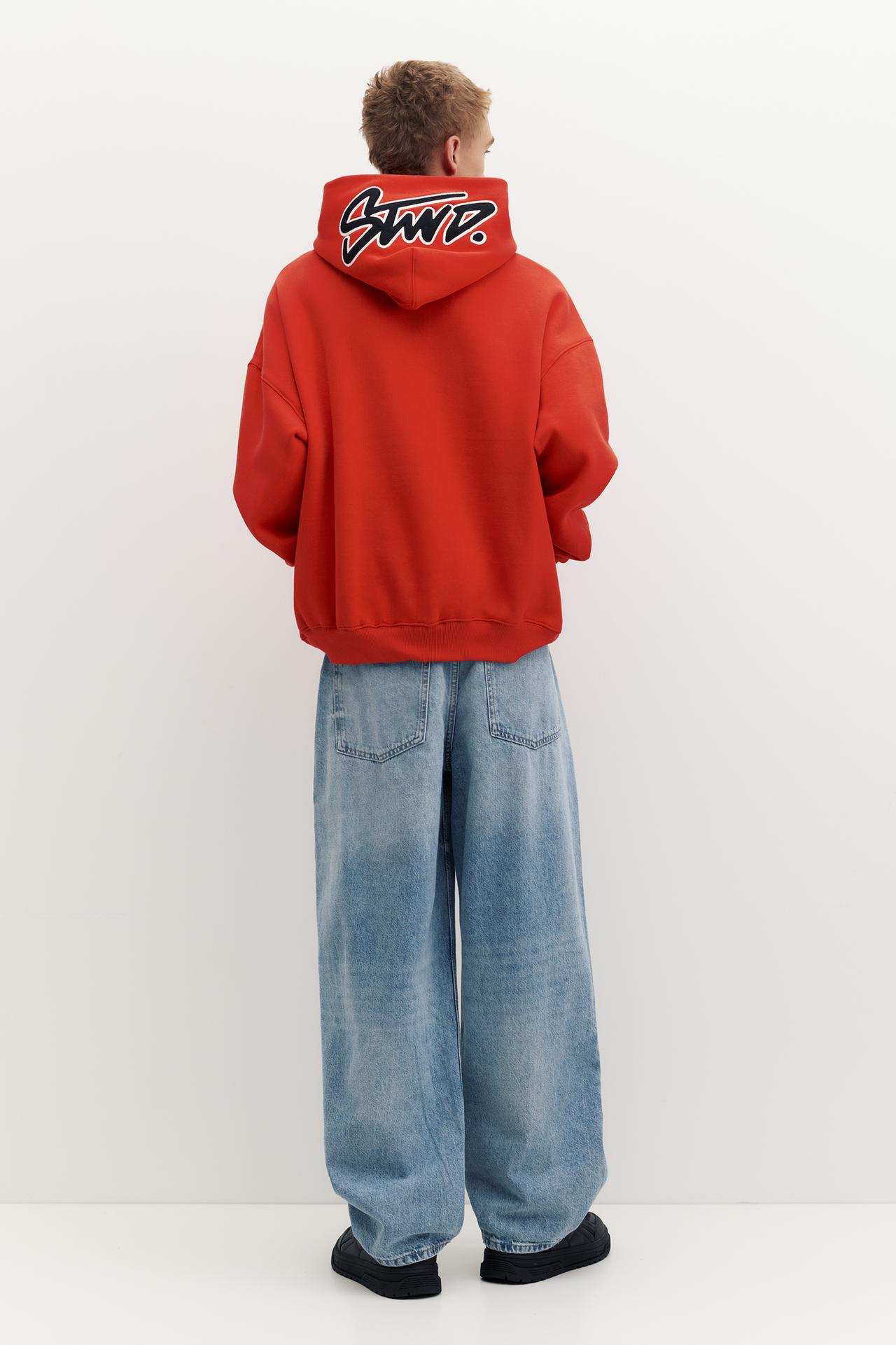 STWD hood sweatshirt — Red
