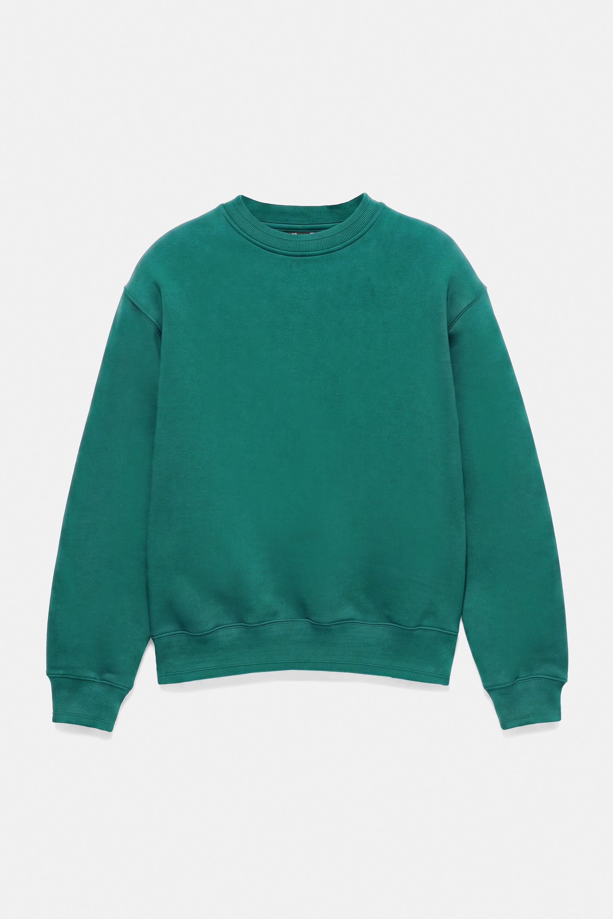 Relaxed fit round neck sweatshirt — Bottle