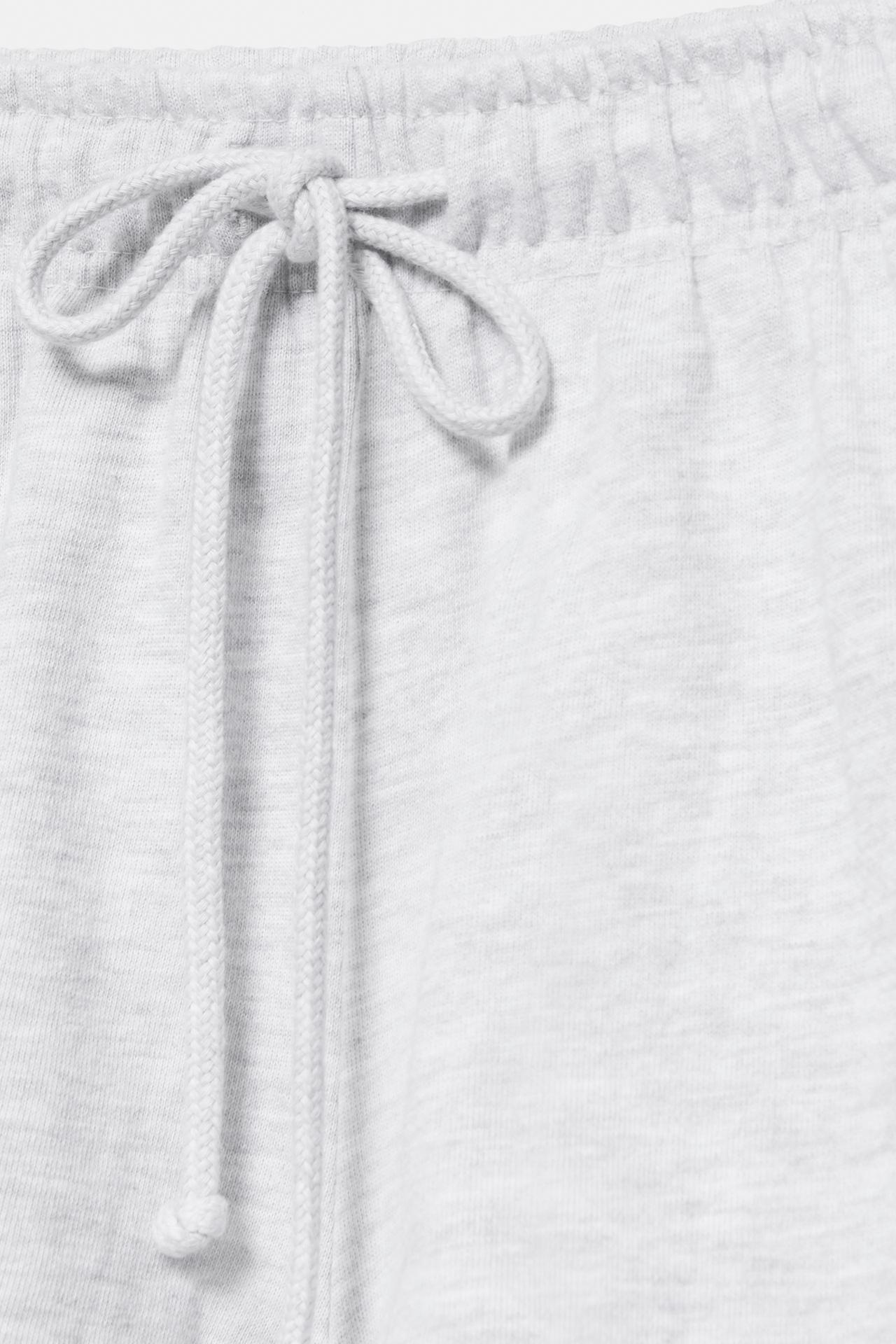 Sports shorts with elastic waist — Grey marl