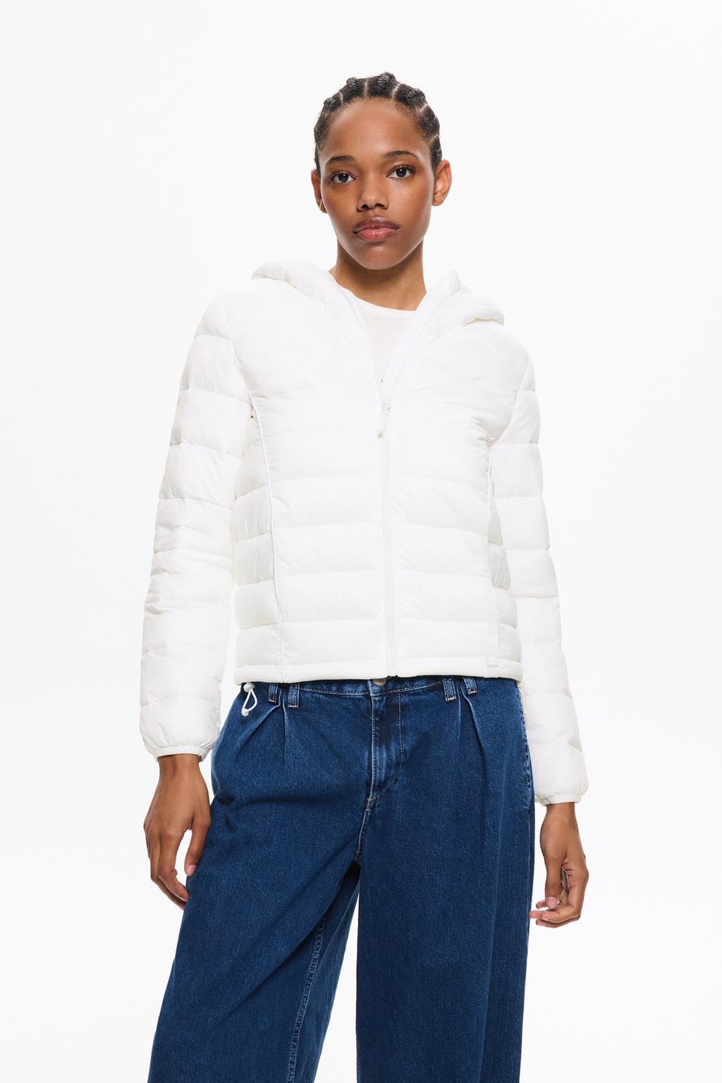 Chamarra acolchada ligera capucha PULL&BEAR - Main Image