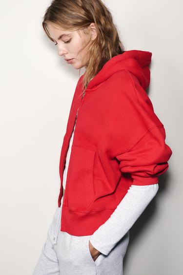 Hoodie with zipper — Red 6