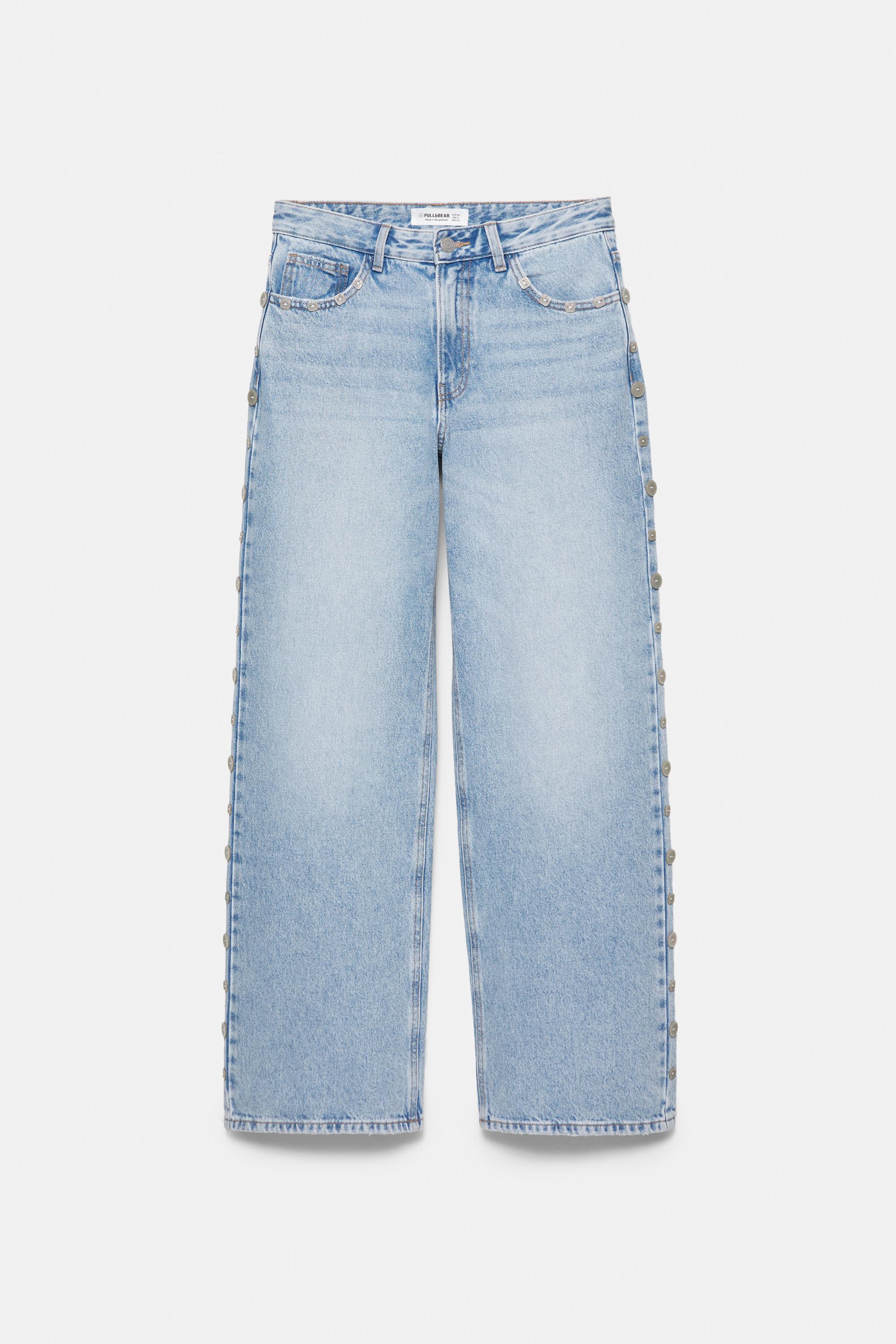 Düğme detaylı baggy jean - Görsel 2