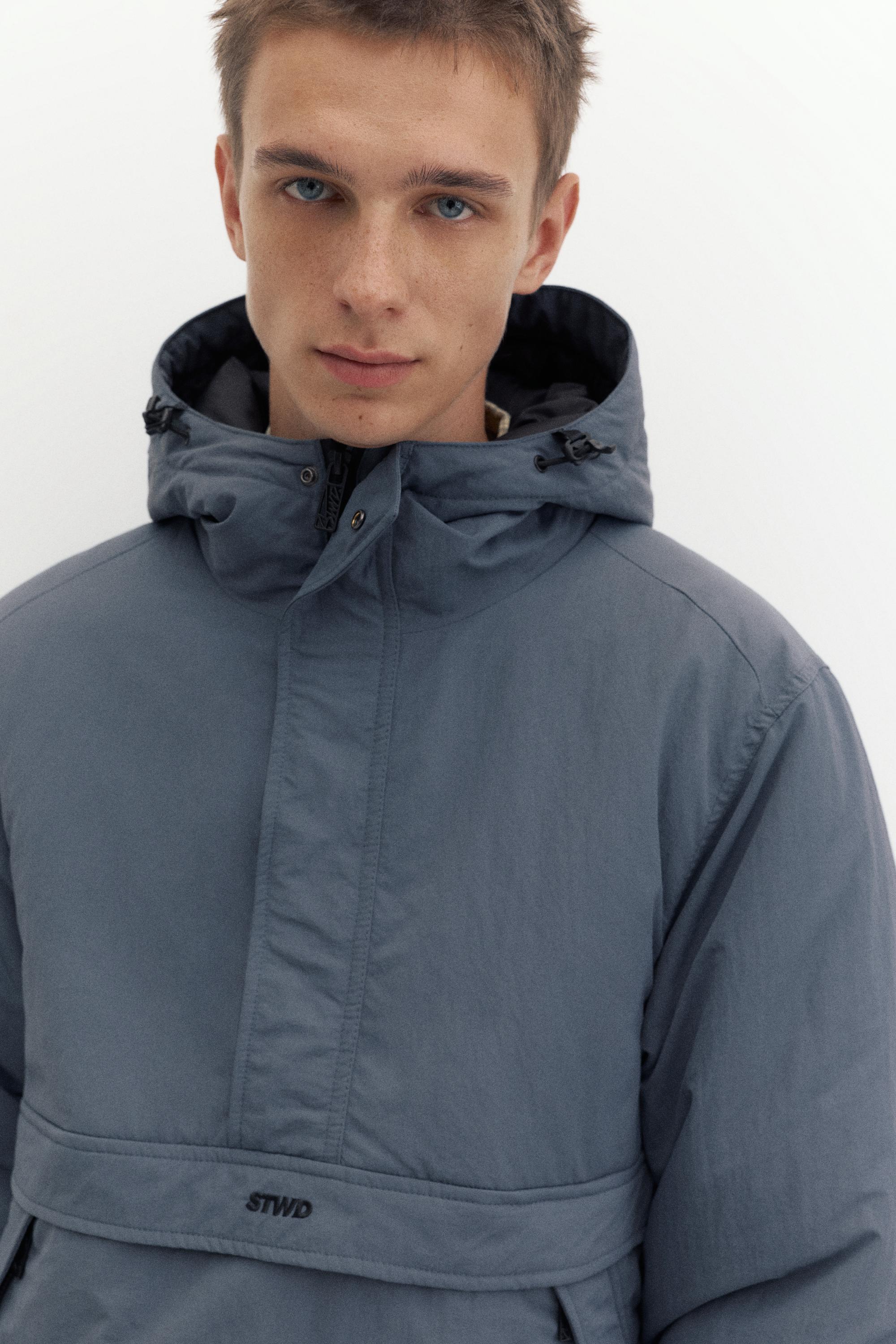 Hooded anorak jacket — Petroleum