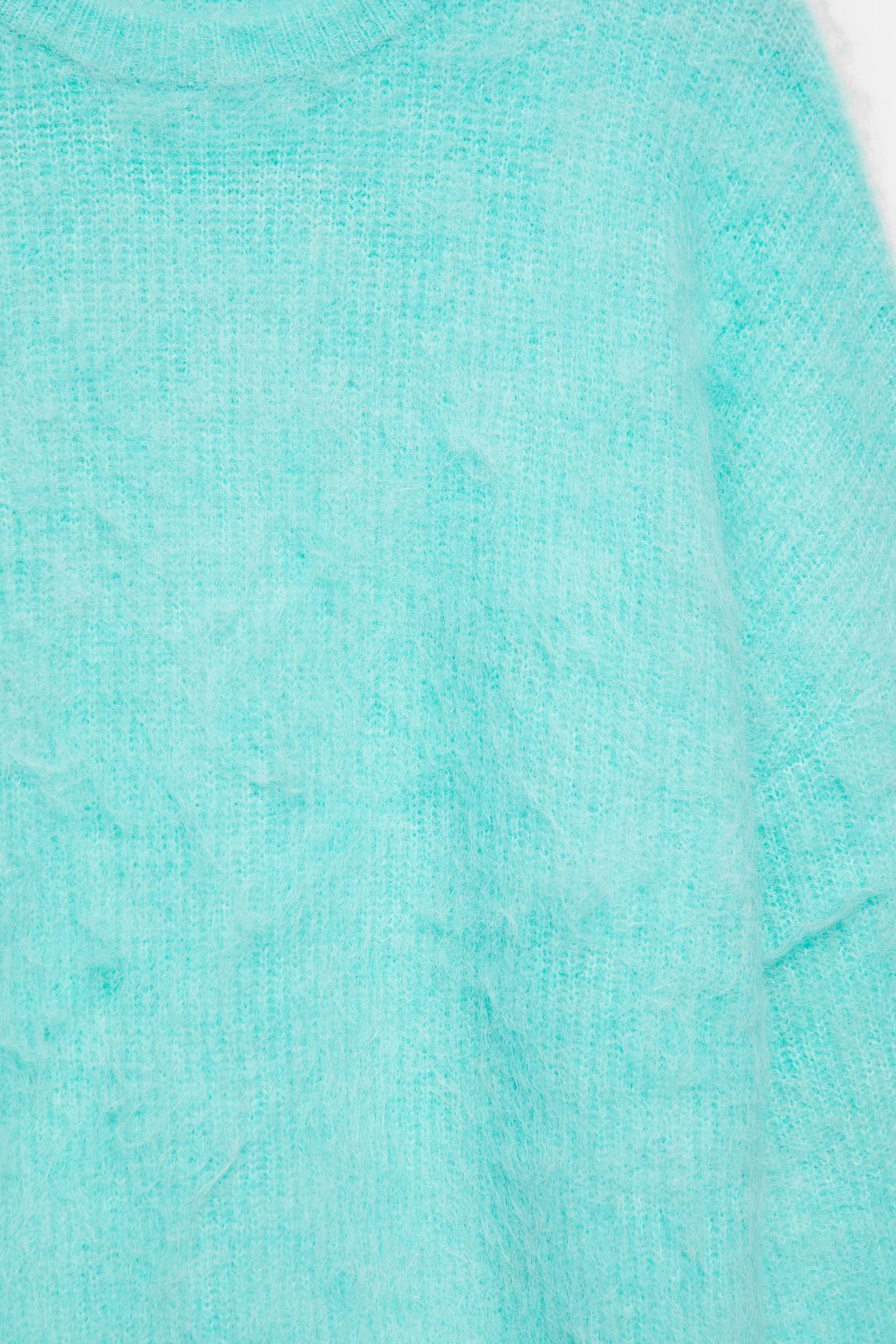 Soft-touch knit jumper — Turquoise