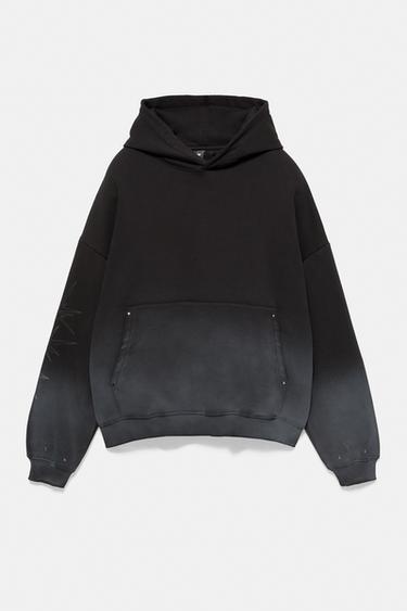 STWD gradient hood sweatshirt — Black 6