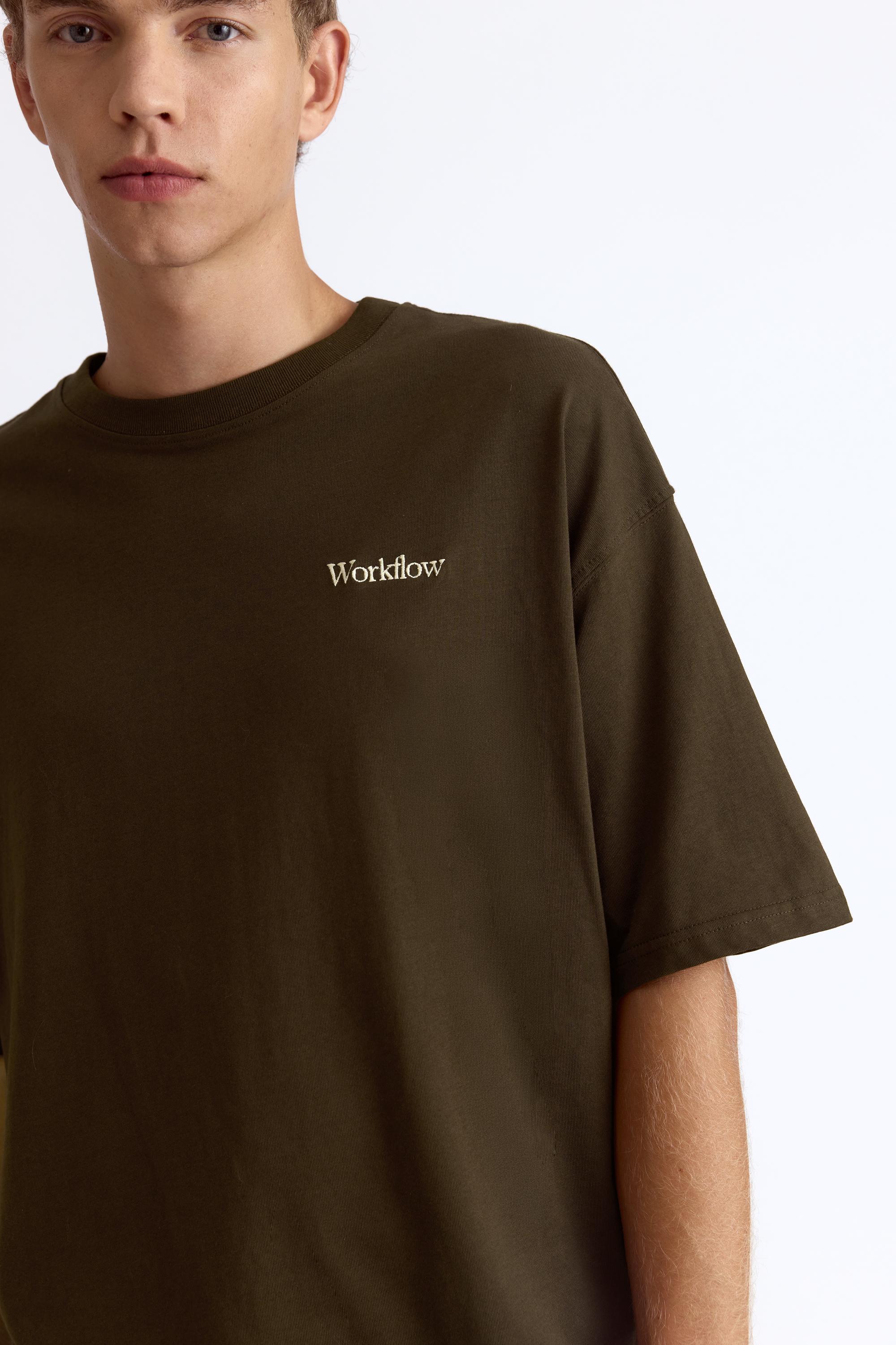 Pull&Bear Grafik yazılı relaxed tişört