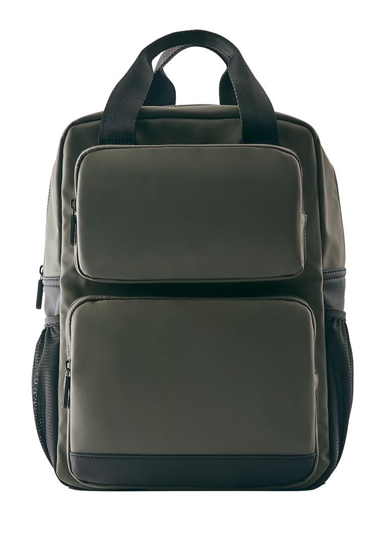 Rubberised backpack — Khaki