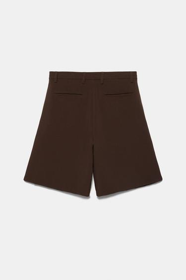 Smart Bermuda shorts with pleats — Chocolate 6