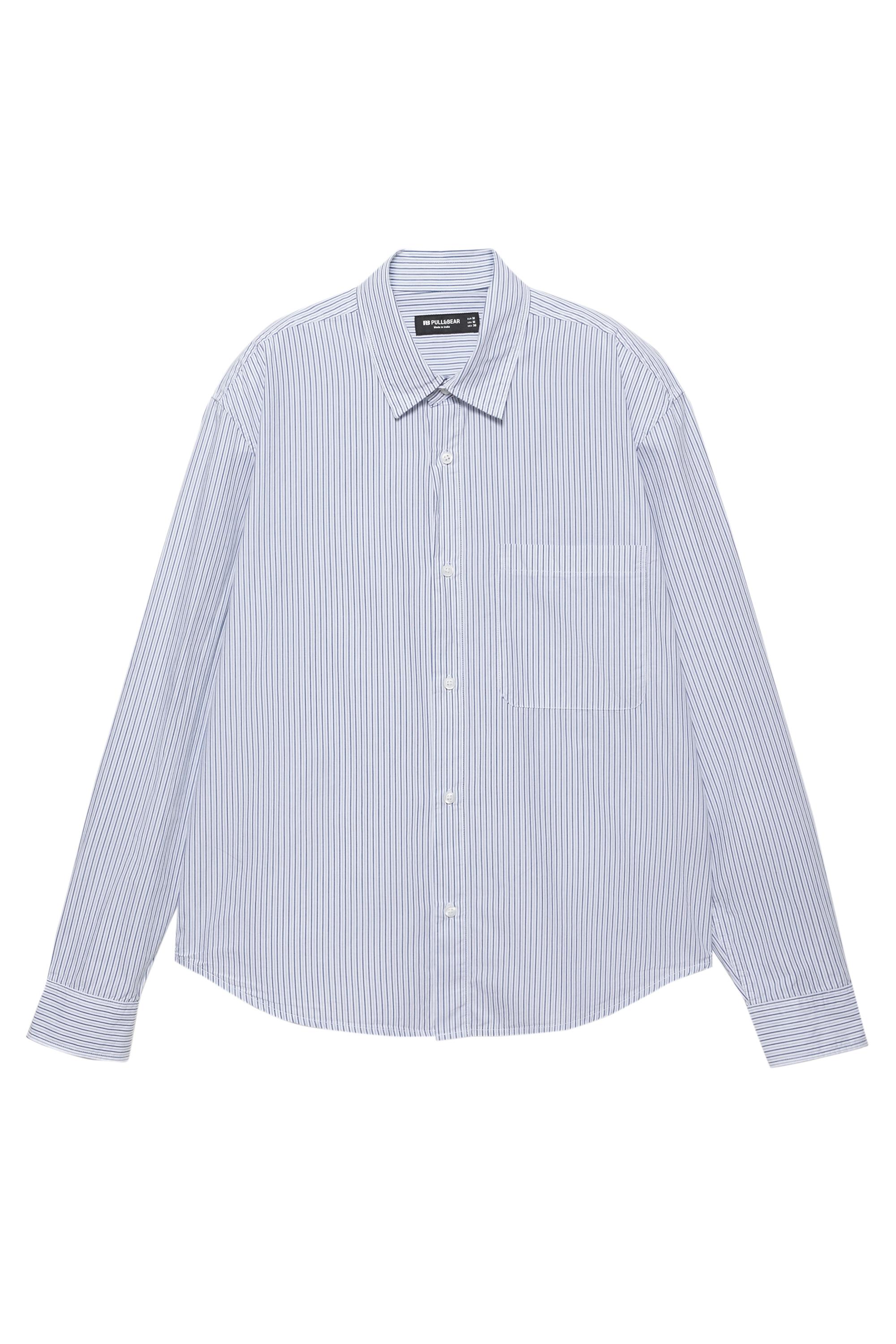 Çizgili uzun kollu gömlek - Görsel 20