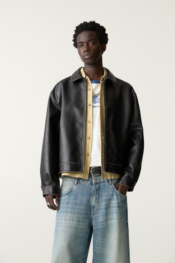 Leather Trousers Pantalon Cuero Pull And Bear Leather Jacket