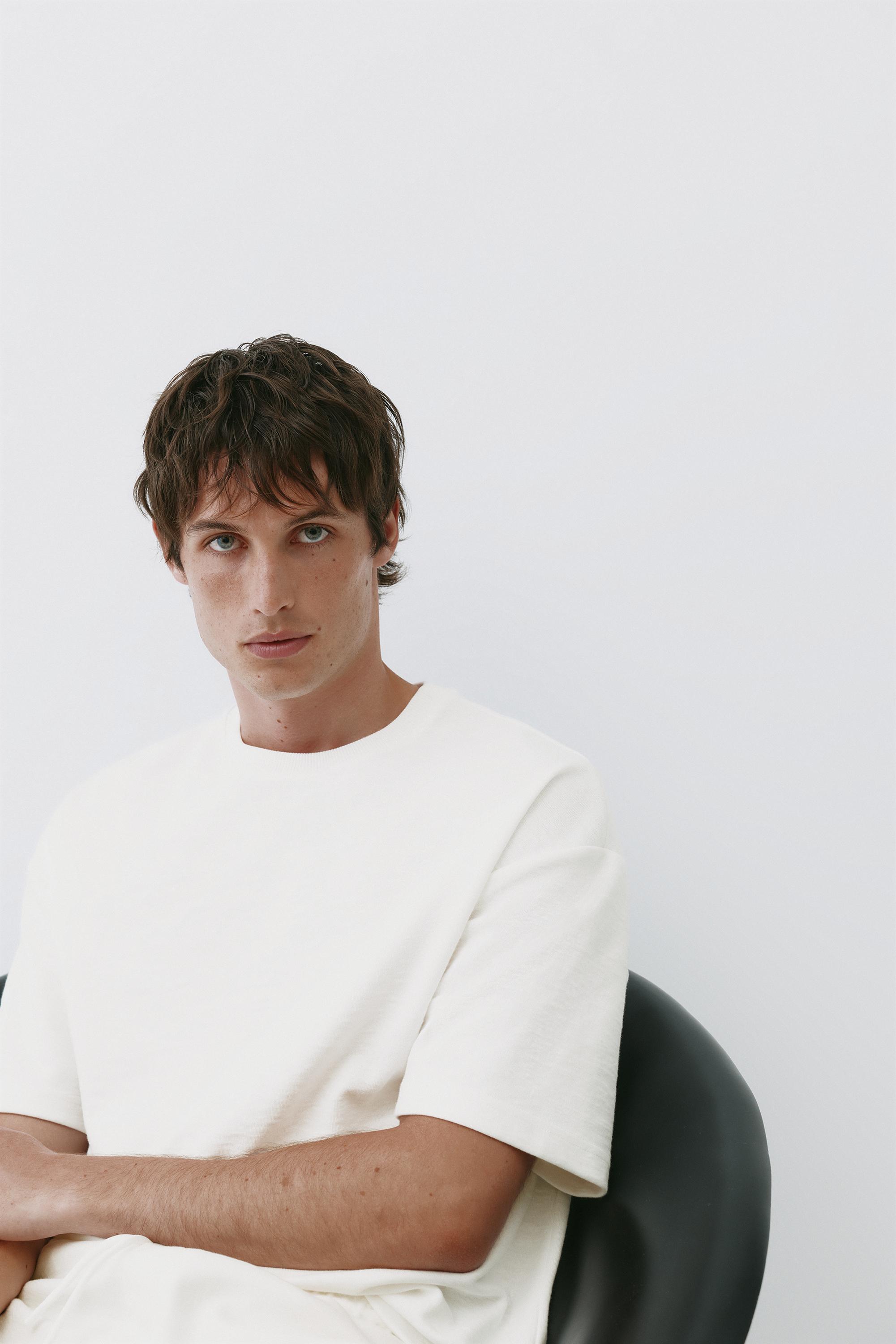 Textured relaxed fit T-shirt — Off white