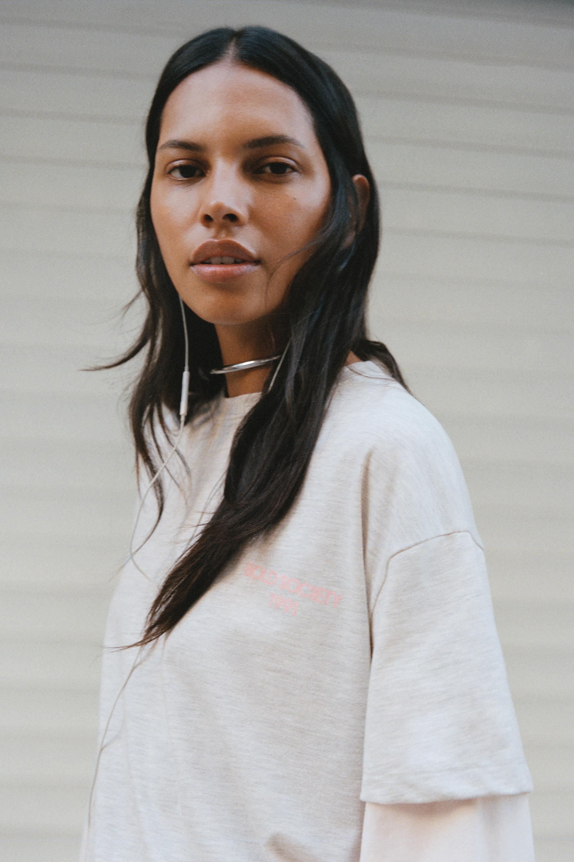 Double sleeve T-shirt — Pale grey