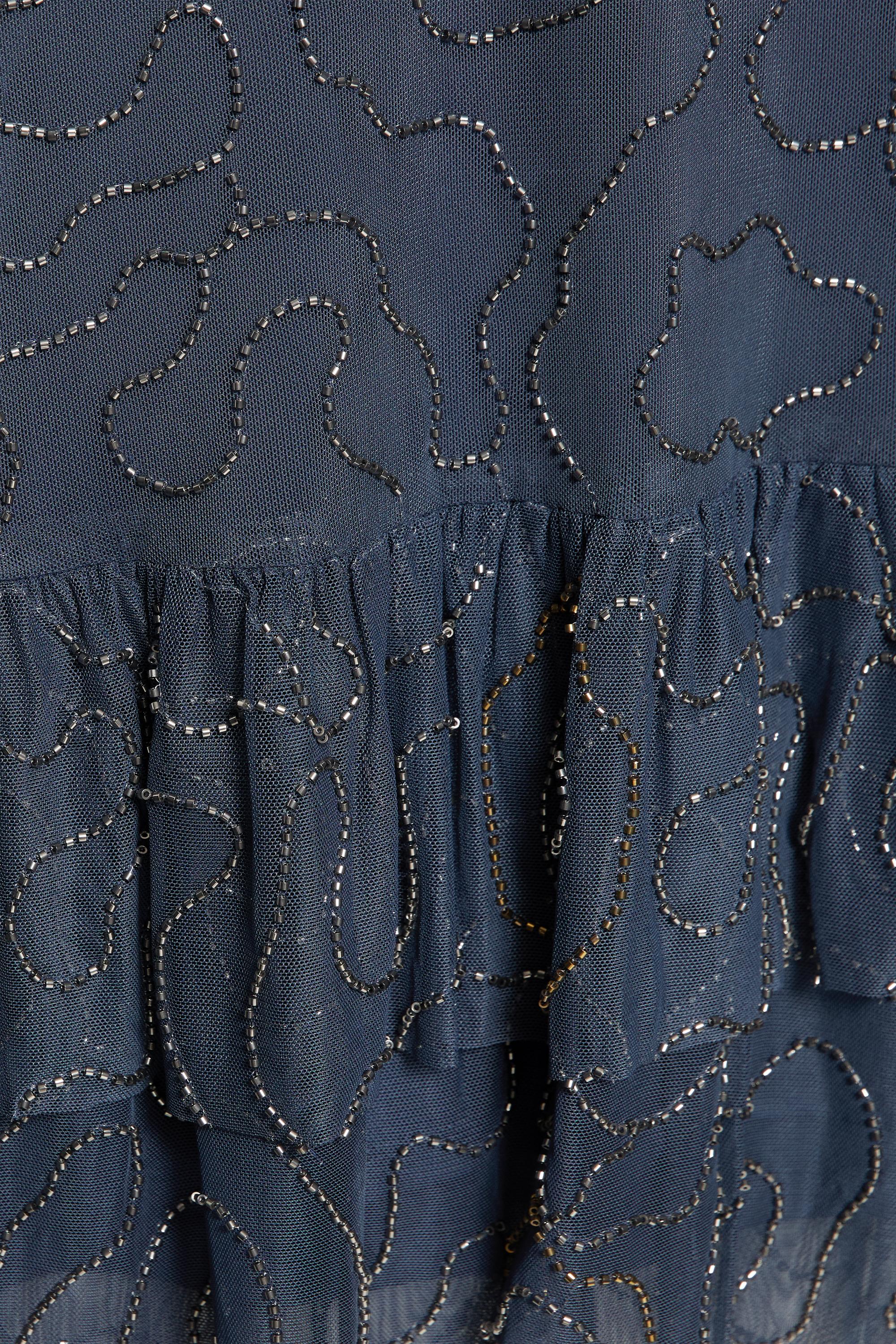 Short halter beaded dress — Ocean