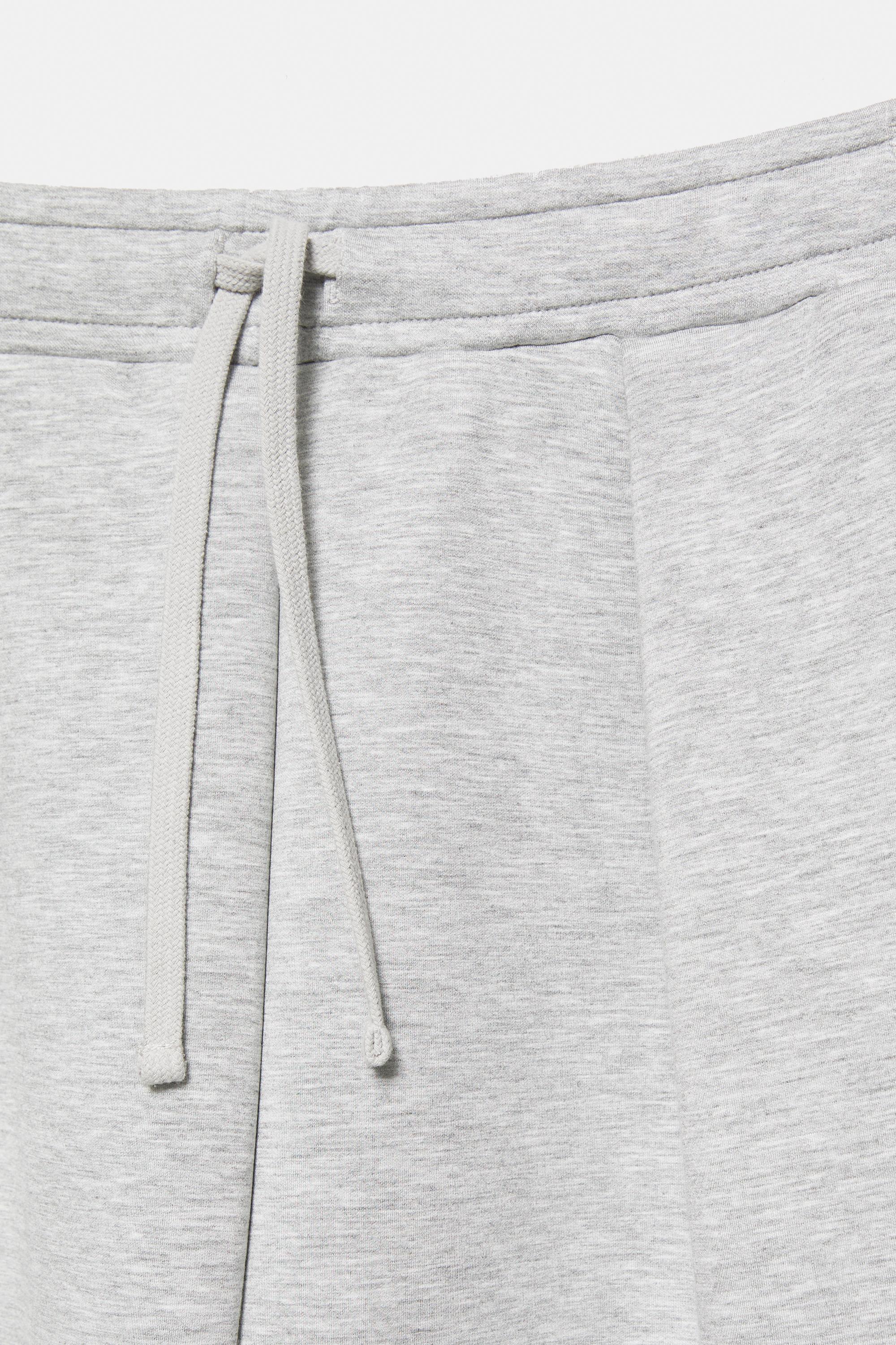 Interlock jogging pants — Grey marl