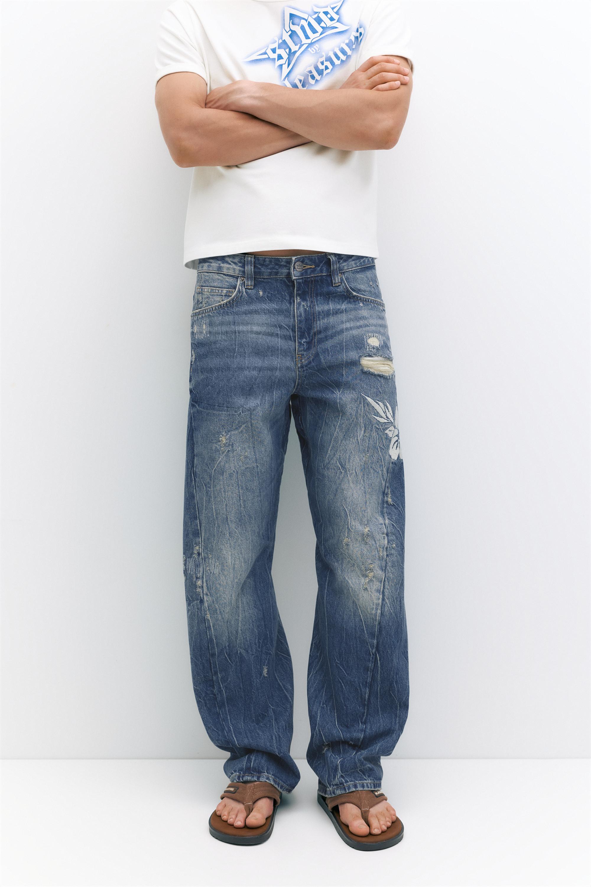 Pleasures x STWD jeans — Medium blue
