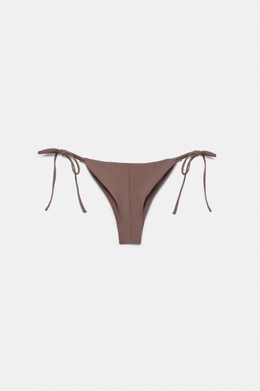 Draped bikini bottoms — Brown 4