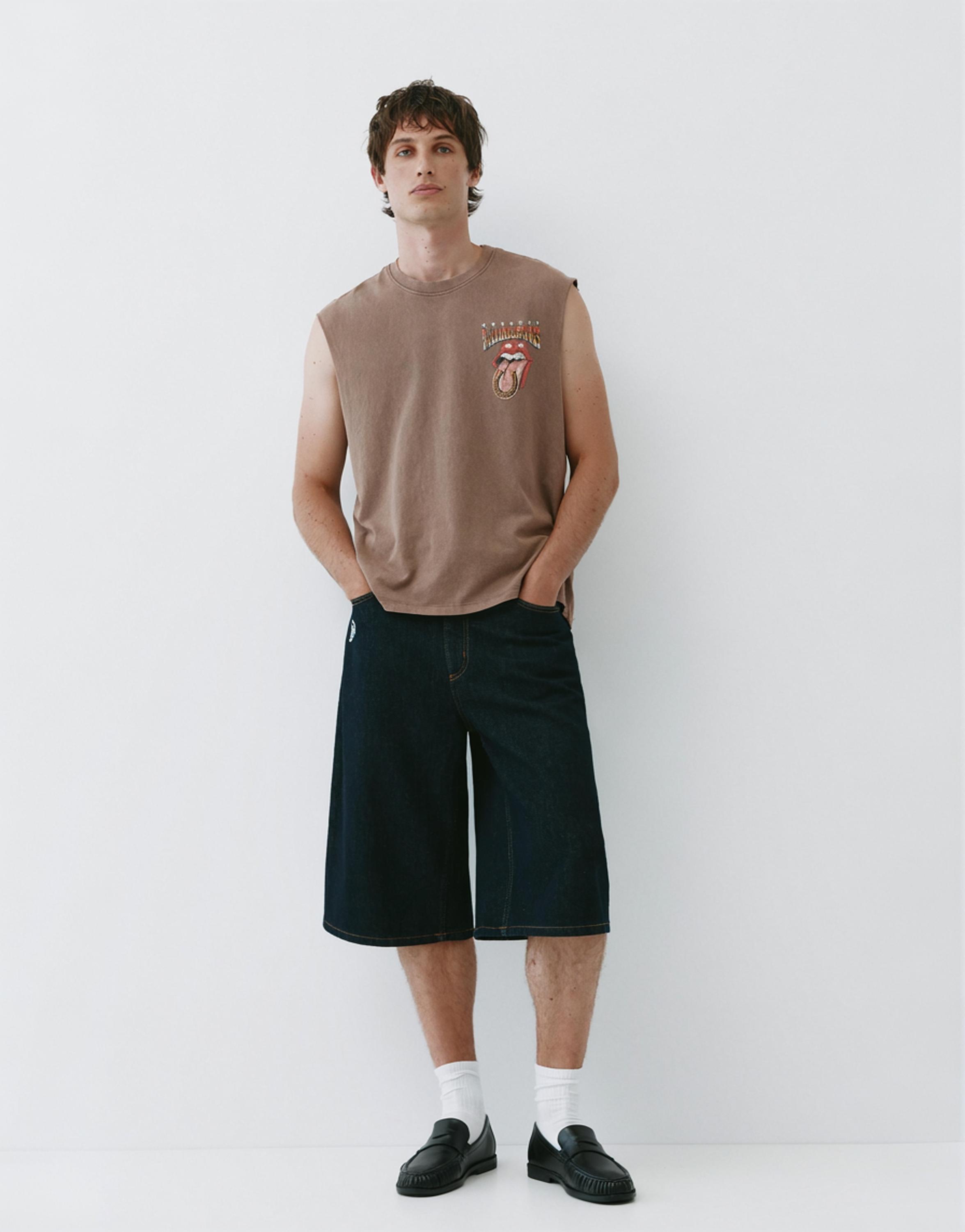 Rolling Stones vest top — Brown