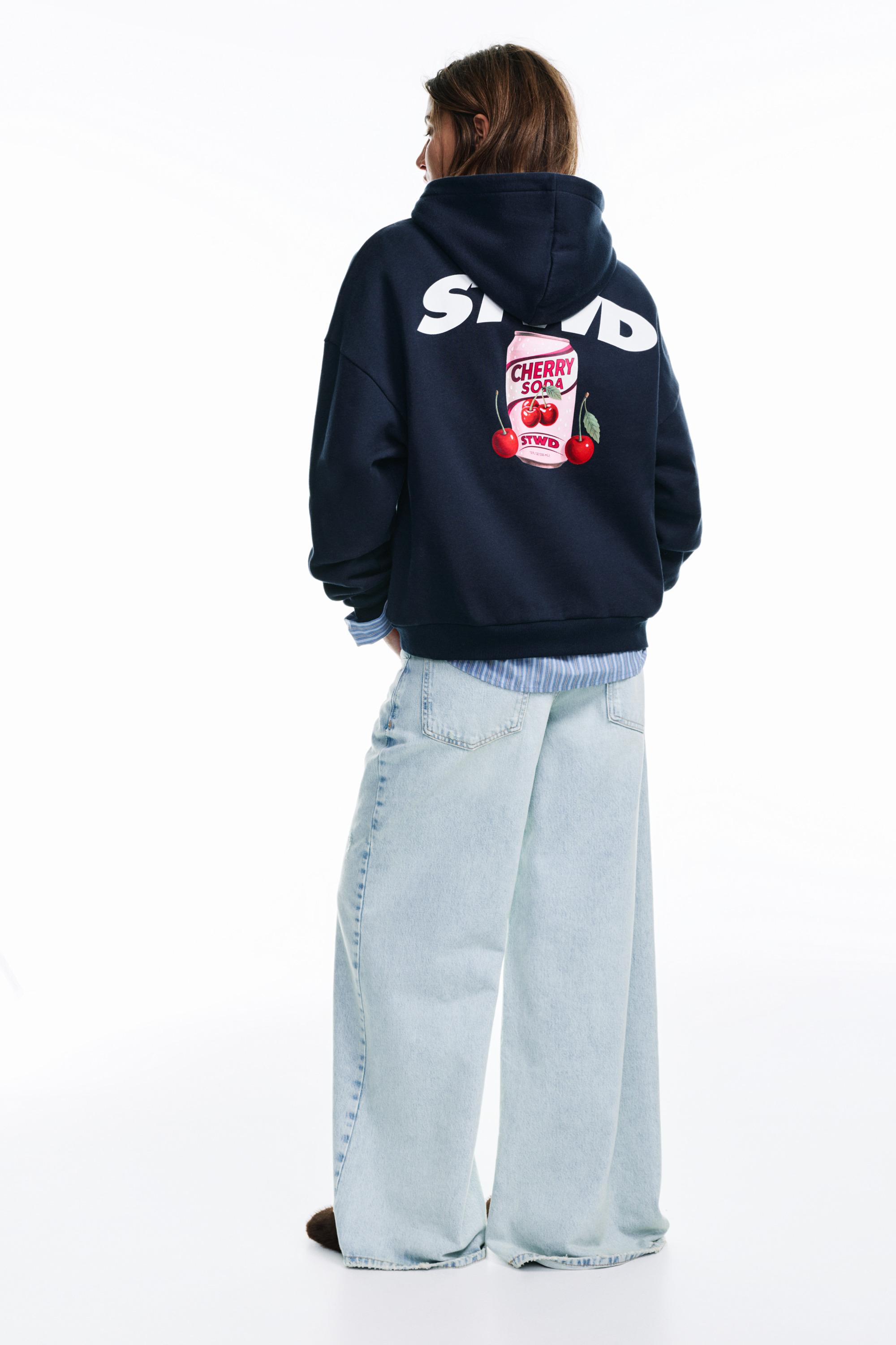 STWD kiraz kapüşonlu sweatshirt - Görsel 16